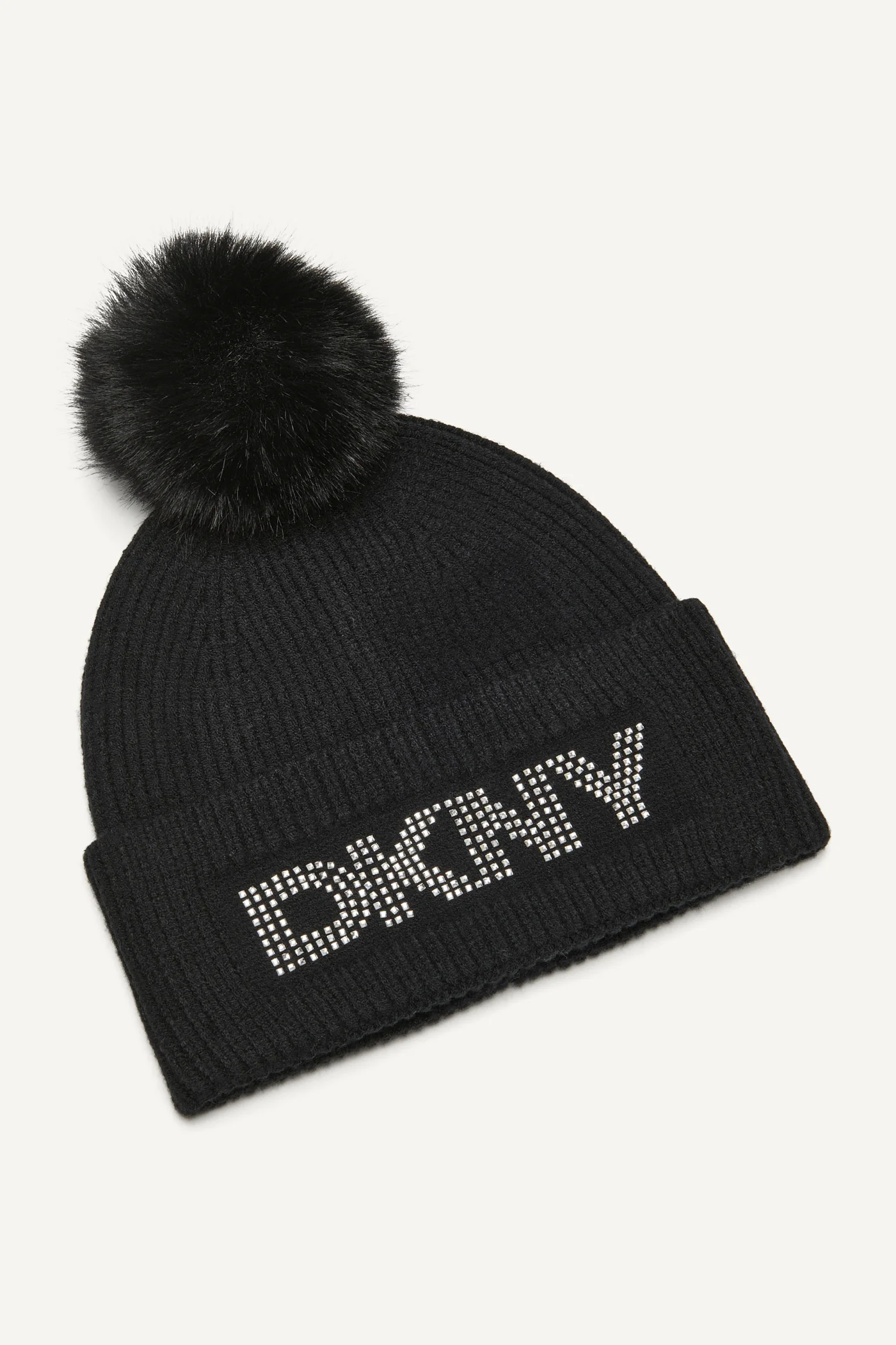 DISCO DKNY FAUX FUR POM HAT - Image 3