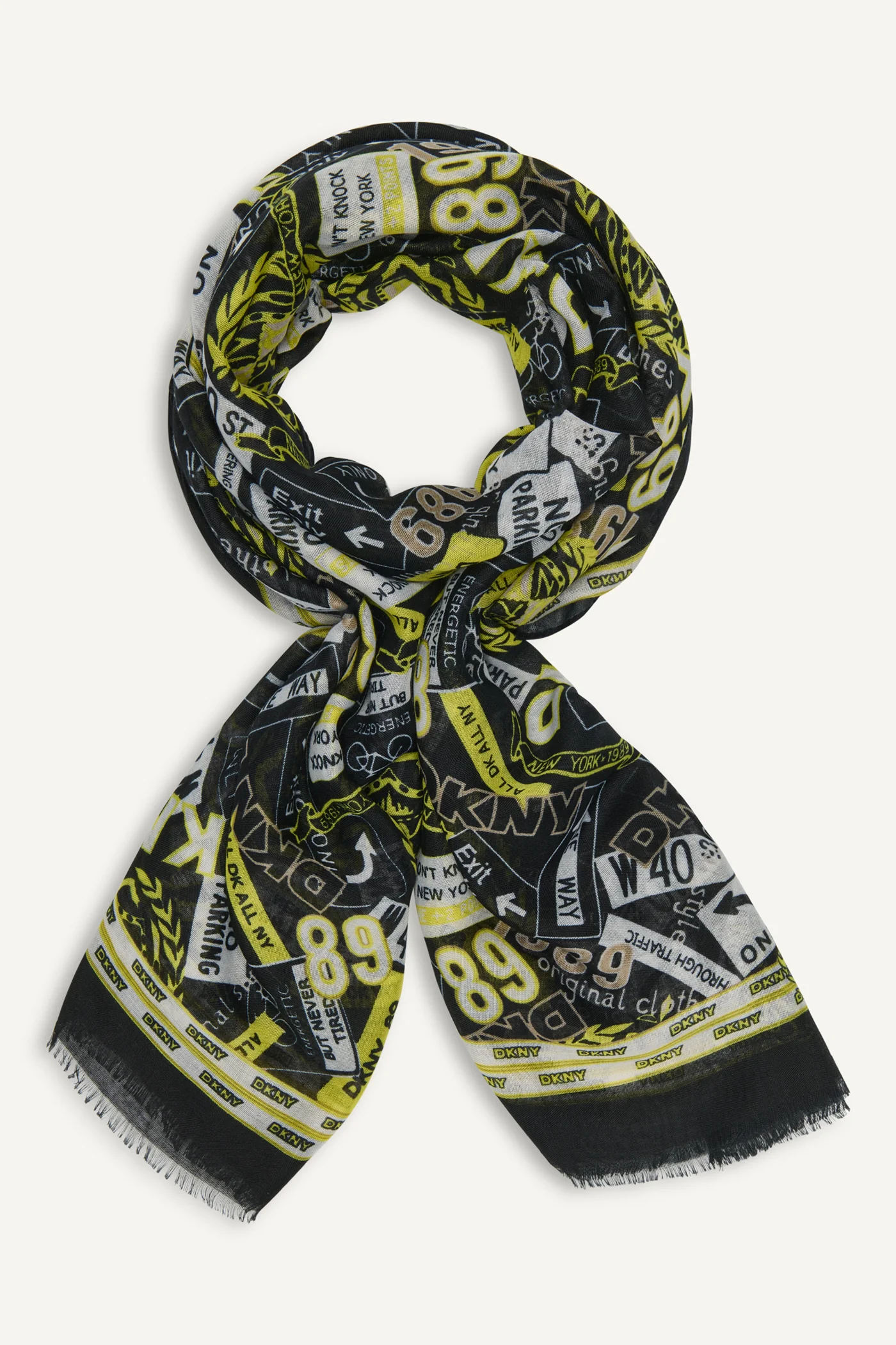 1989 CITY SIGNS PRINT SCARF - Image 2