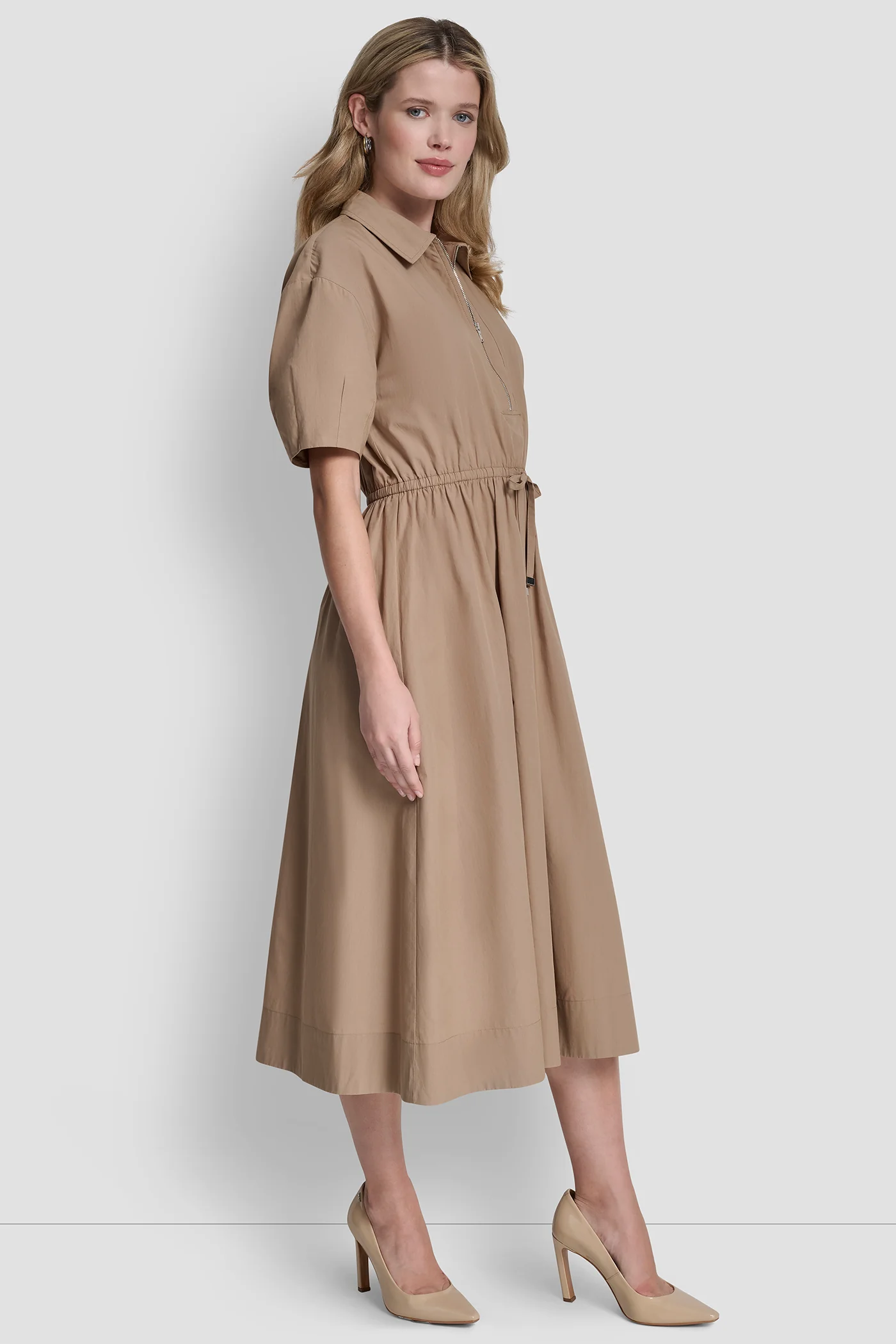 ZIPPER SHIRT DRESS - Image 3