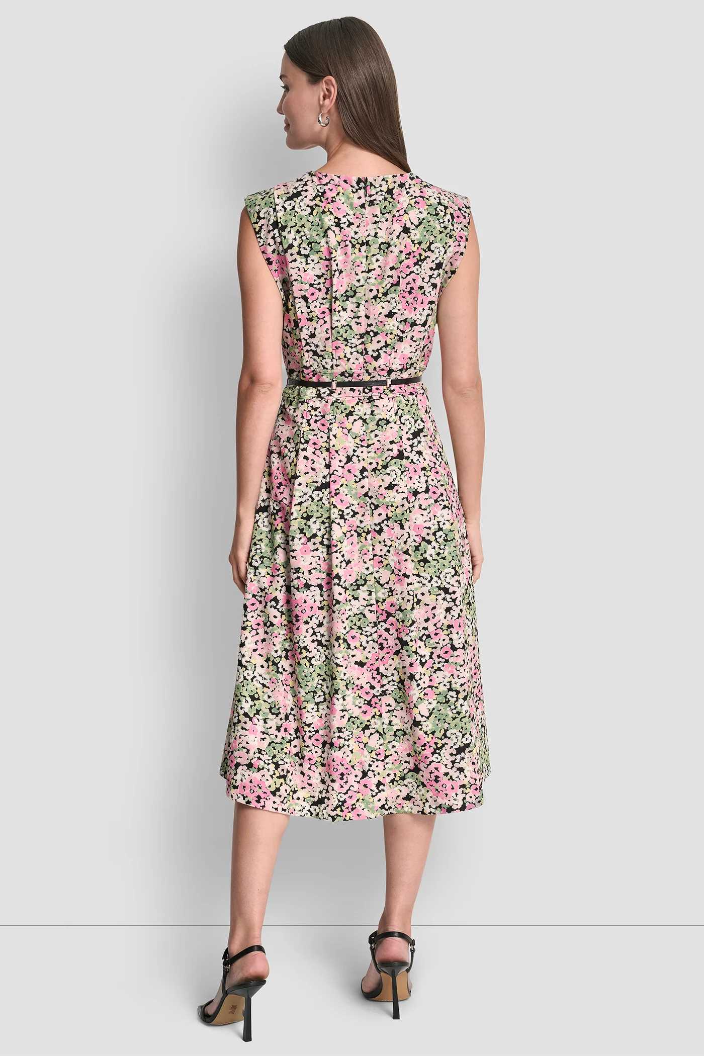 FLORAL MIDI FIT & FLARE DRESS - Image 2
