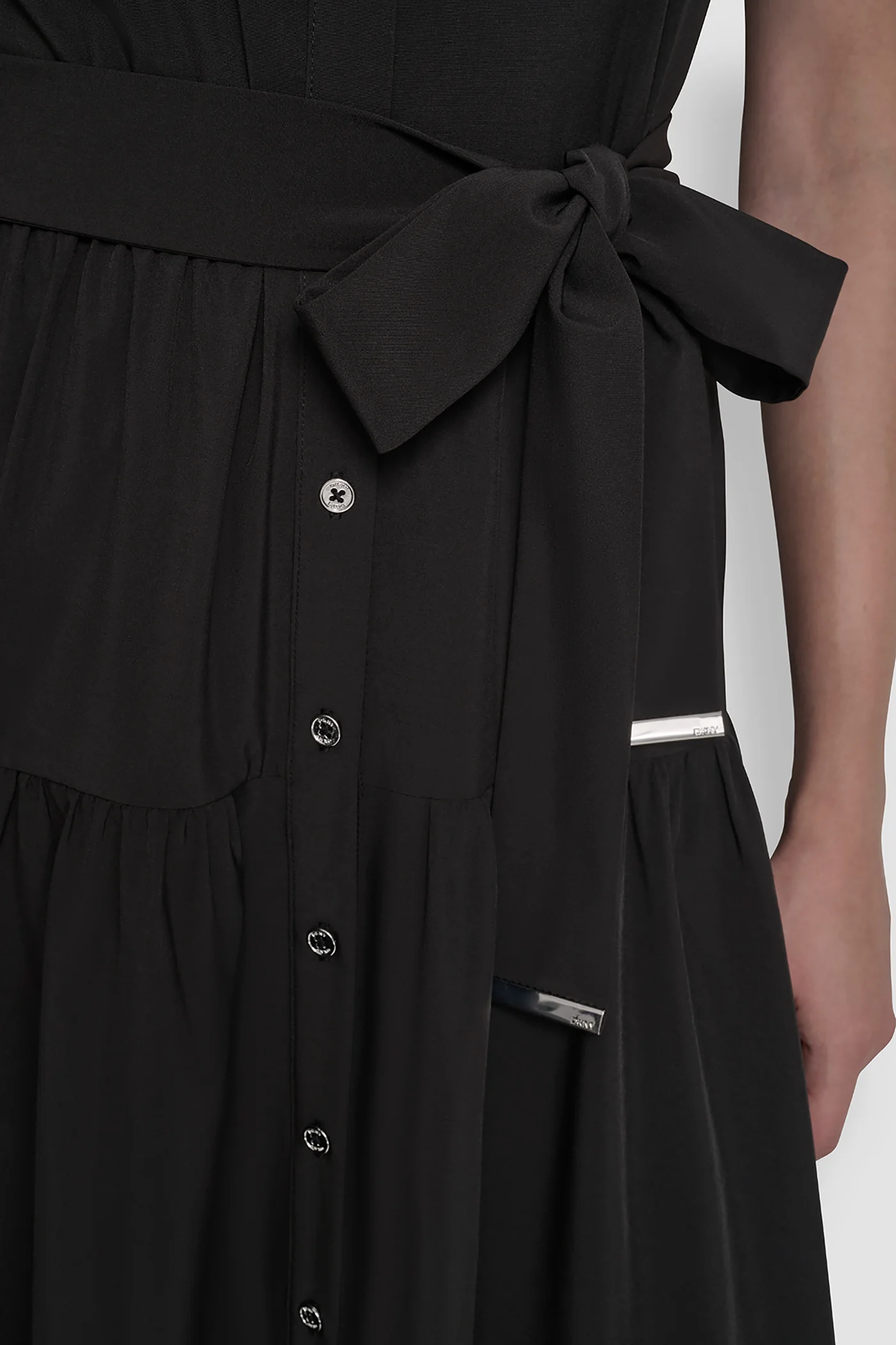 CAP SLEEVE FIT & FLARE MIDI SHIRT DRESS - Image 7
