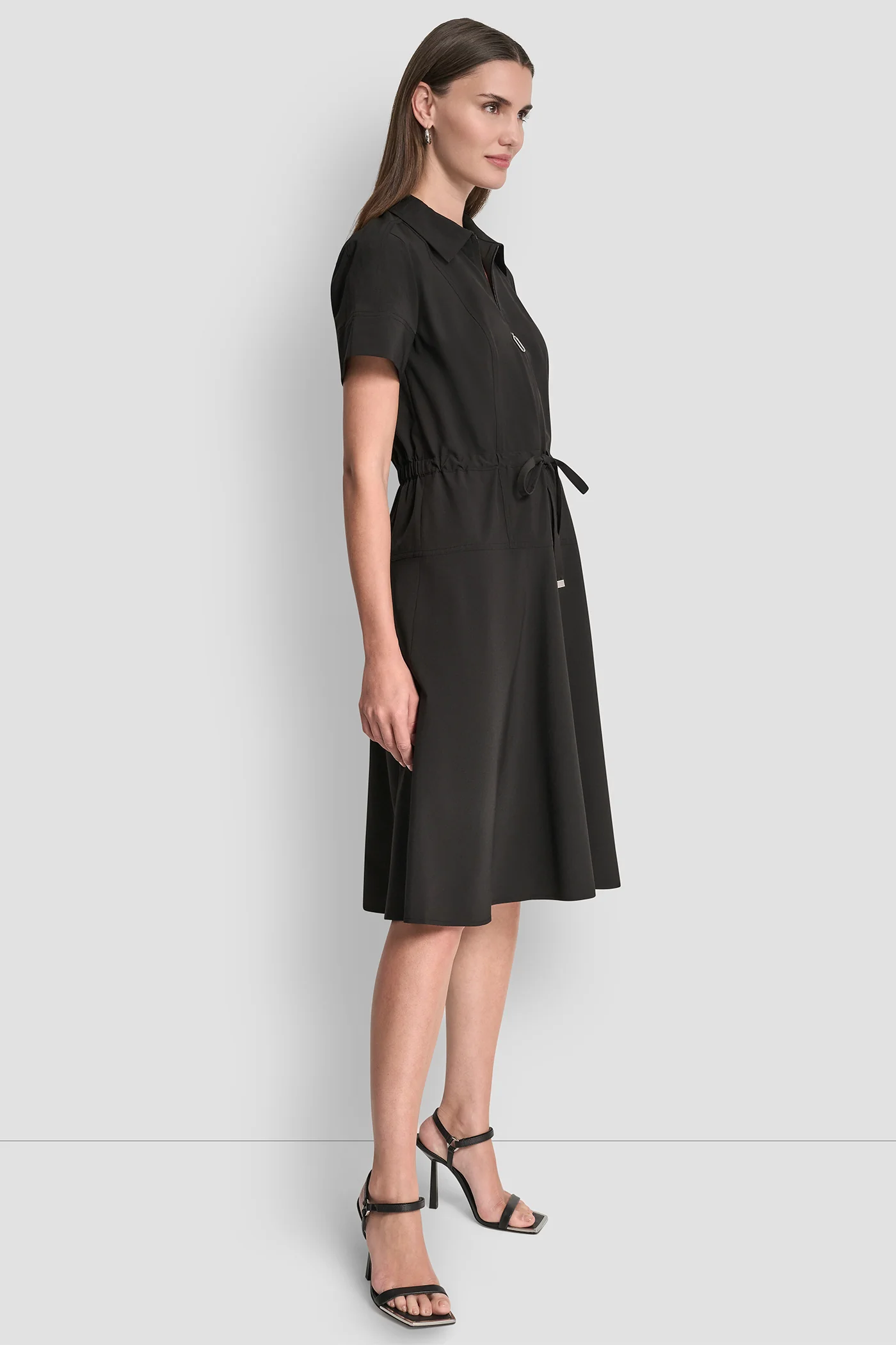 FIT & FLARE MIDI SHIRT DRESS - Image 3