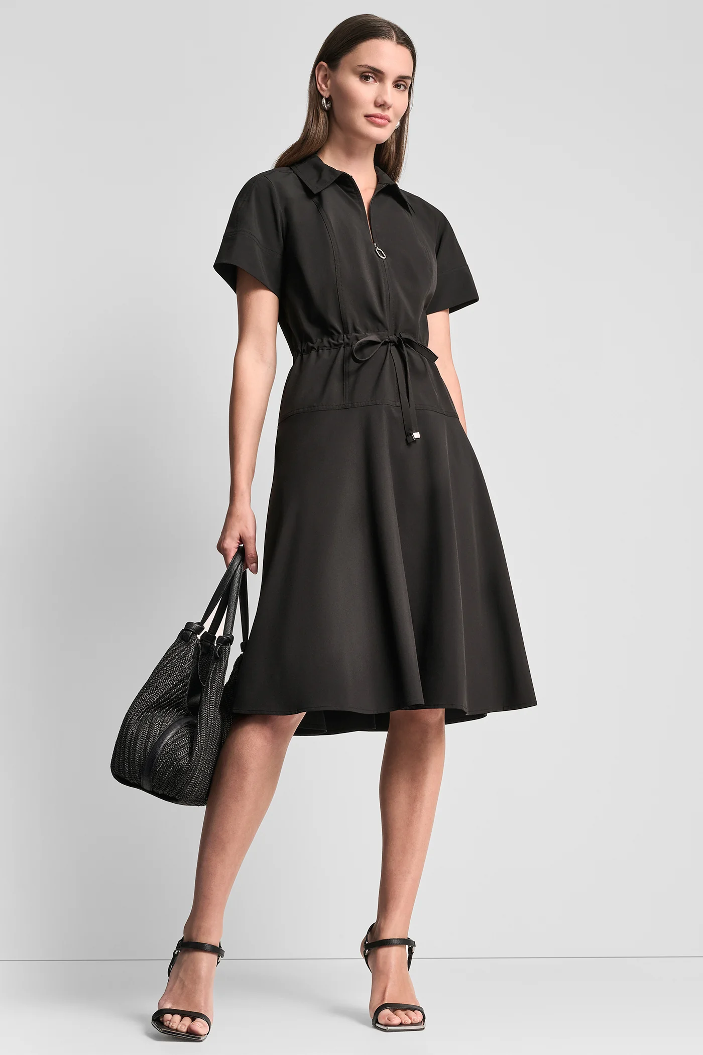 FIT & FLARE MIDI SHIRT DRESS - Image 6