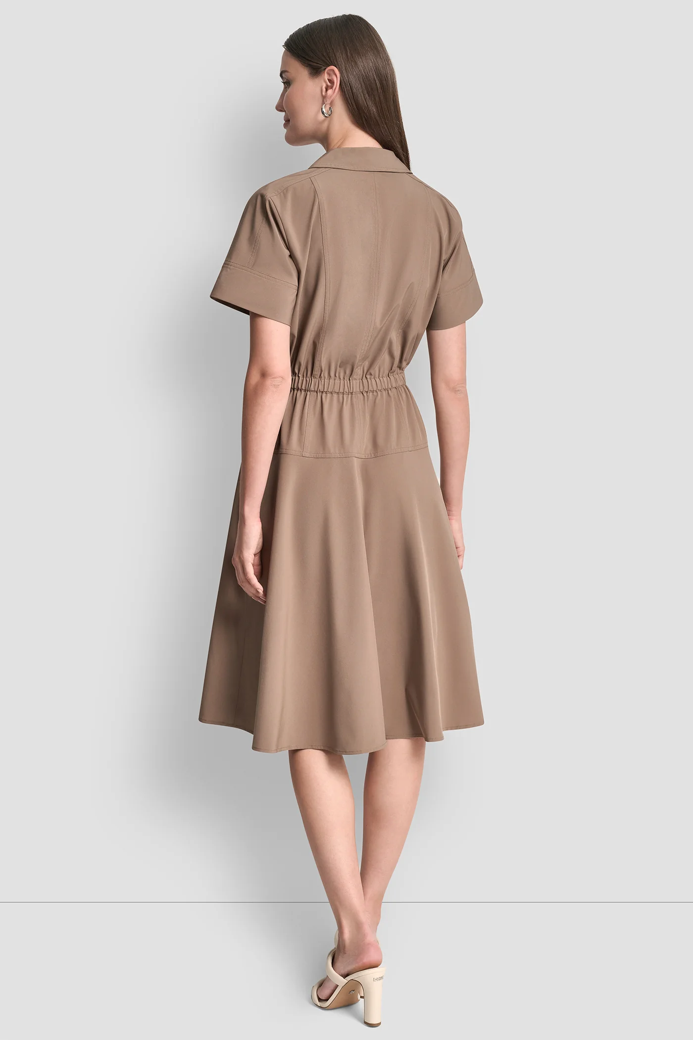 FIT & FLARE MIDI SHIRT DRESS - Image 2