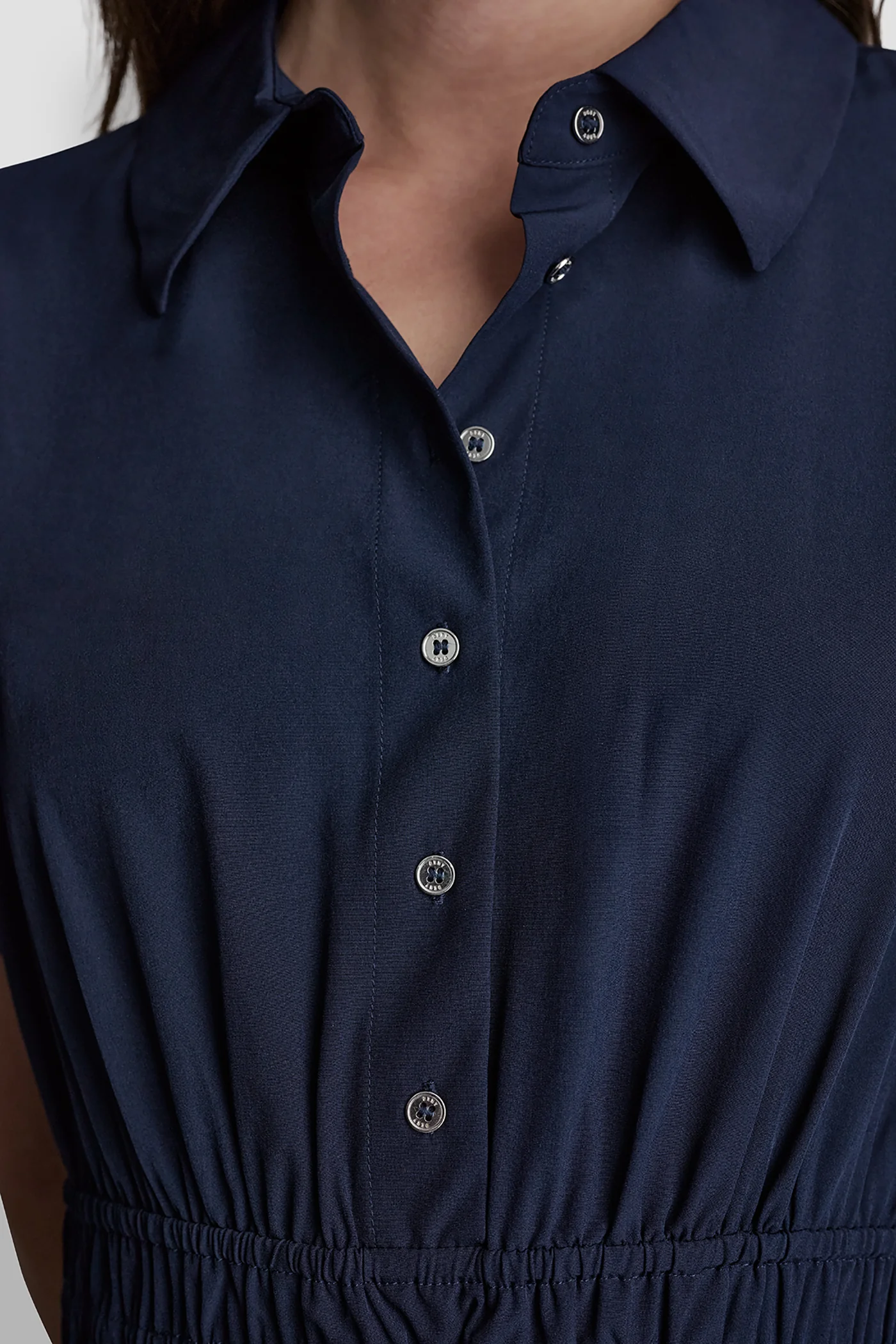 SMOCKED-WAIST COMMUTER DRESS - Image 7