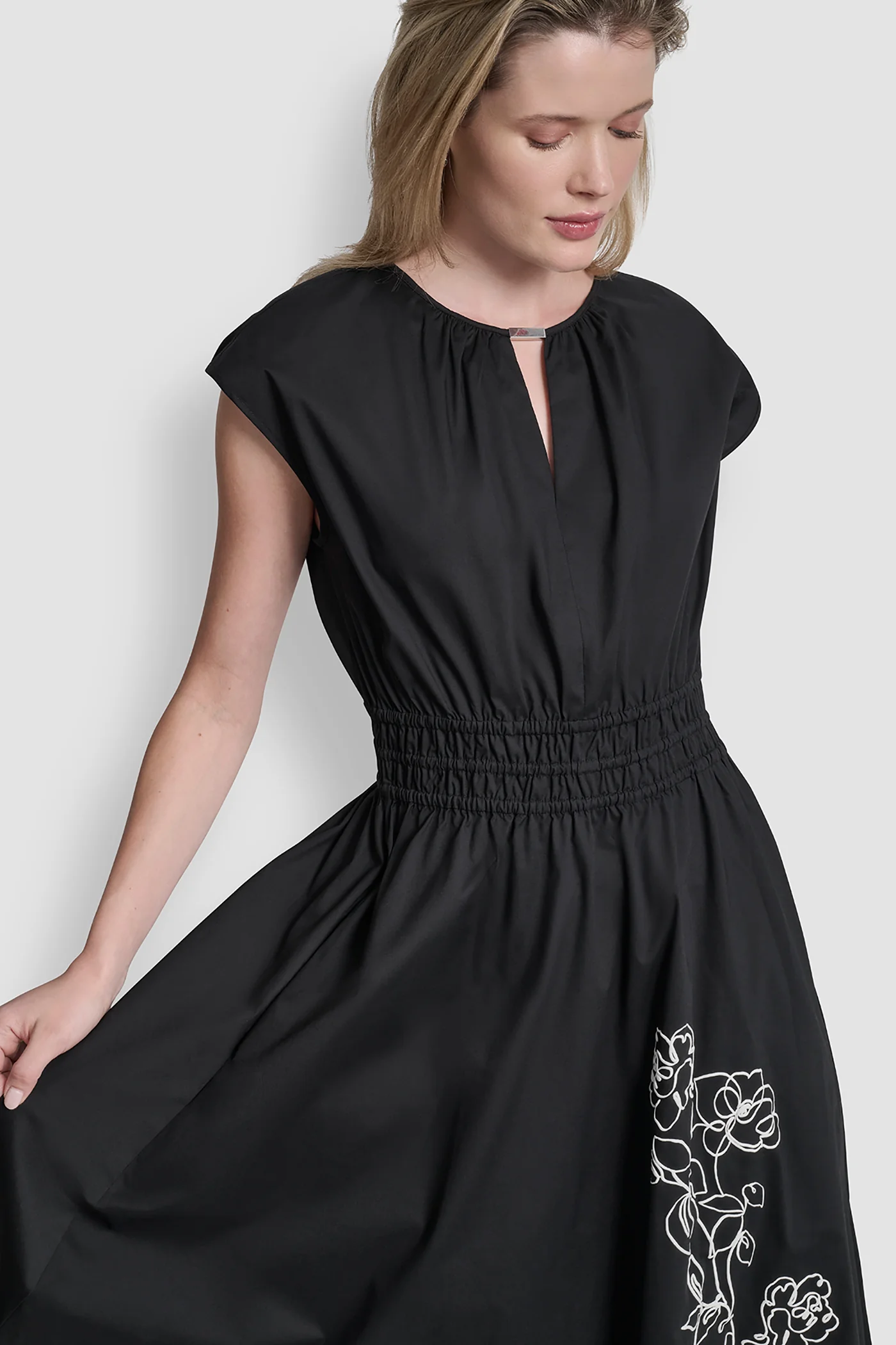 FLORAL FIT & FLARE MIDI DRESS - Image 6