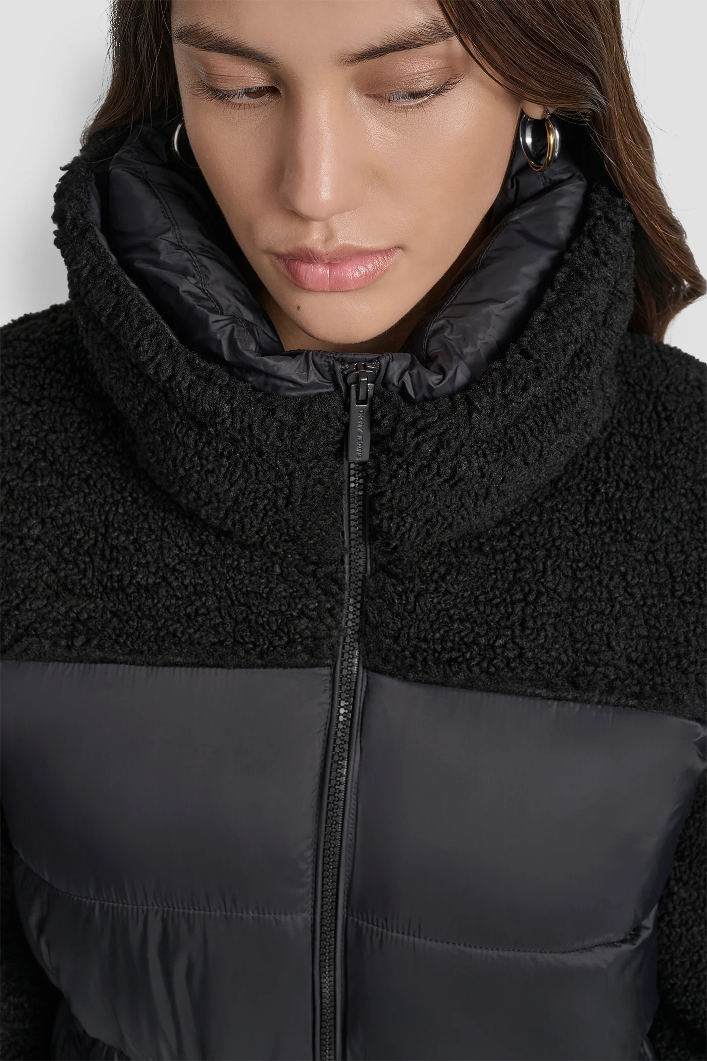 SHERPA PANELED PUFFER COAT - Image 5