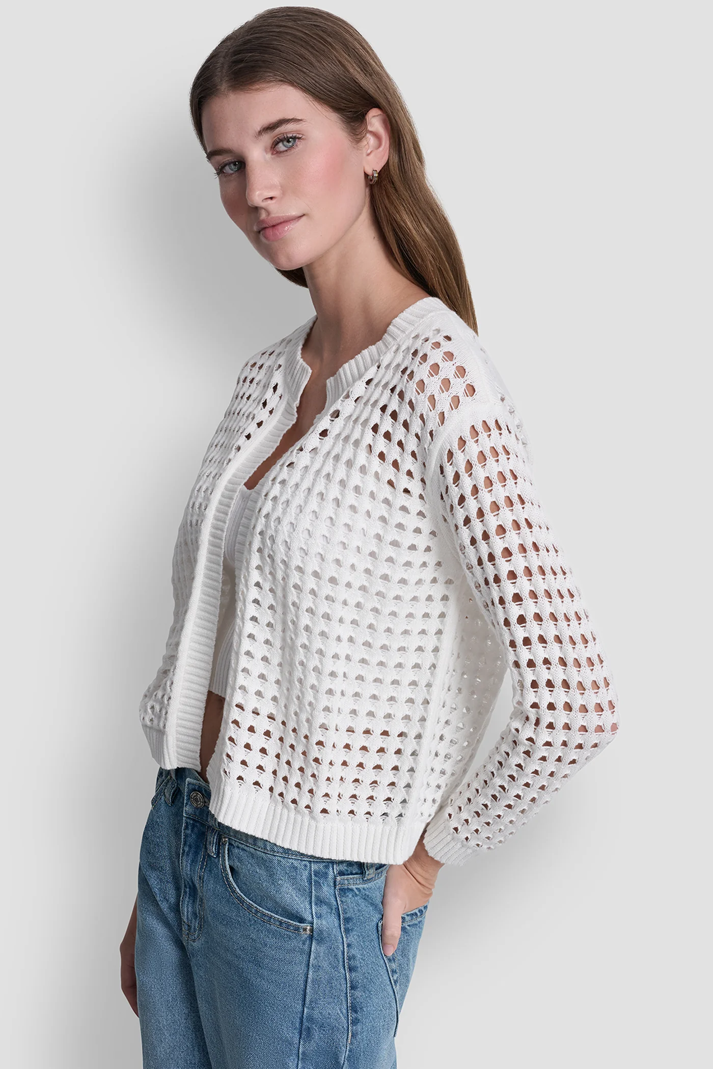OPEN STITCH CARDIGAN - Image 4