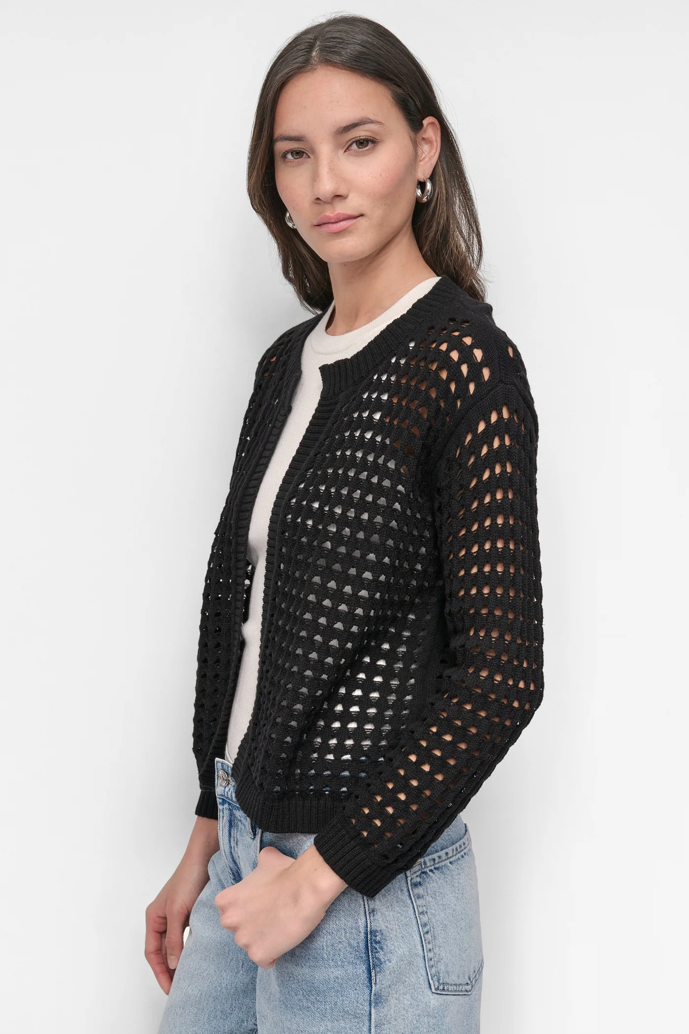 OPEN STITCH CARDIGAN - Image 4
