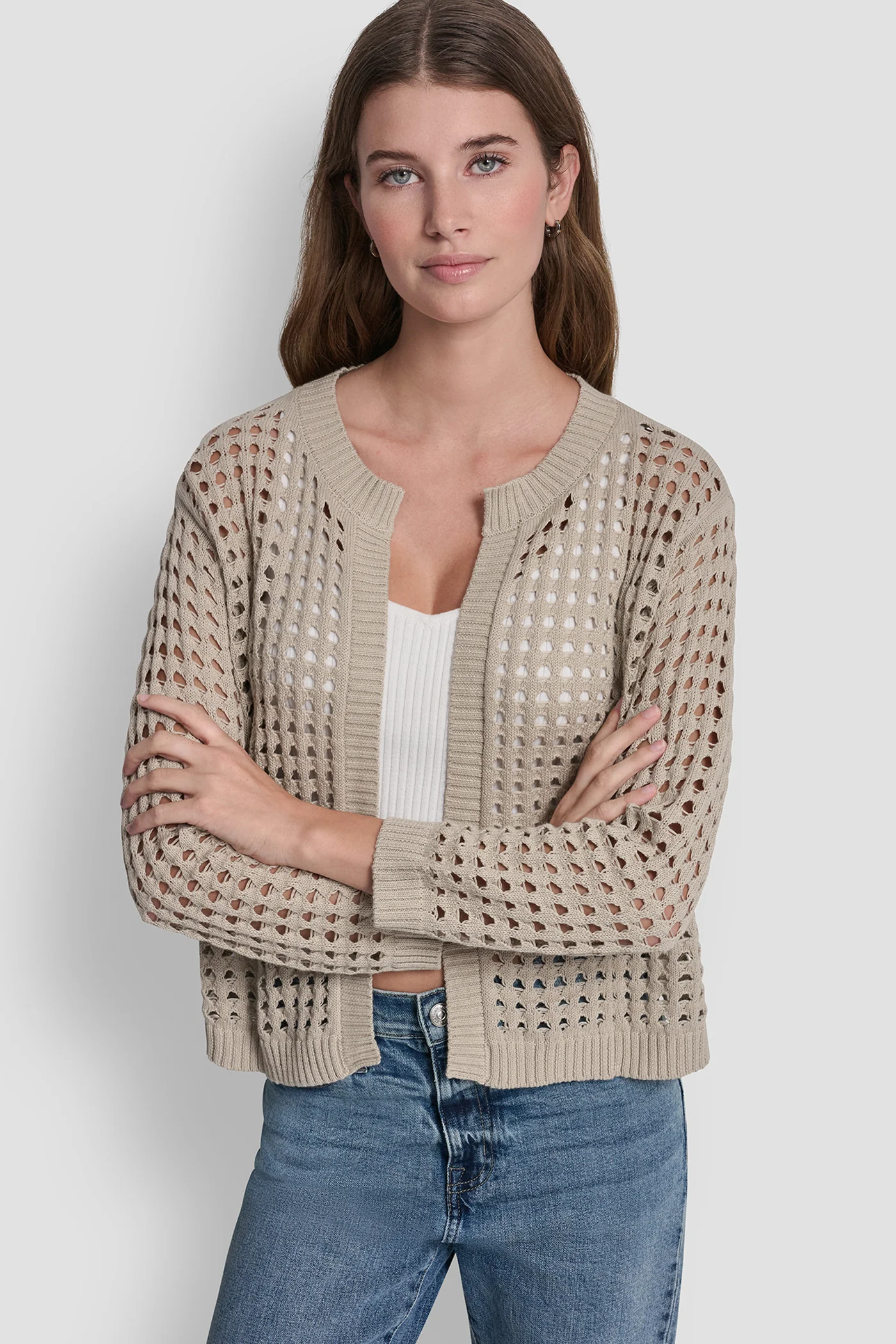 OPEN-STITCH CARDIGAN