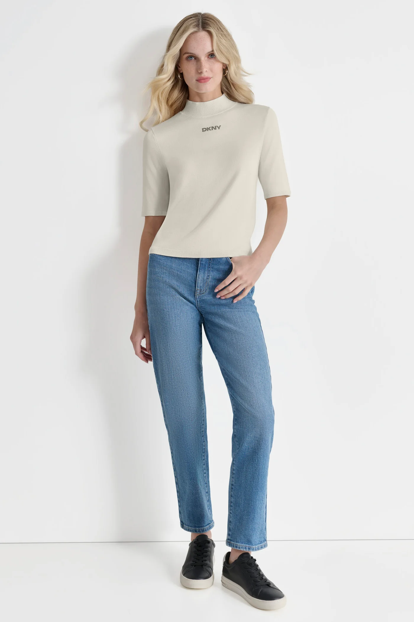 MOCK NECK LOGO SWEATER - Image 3