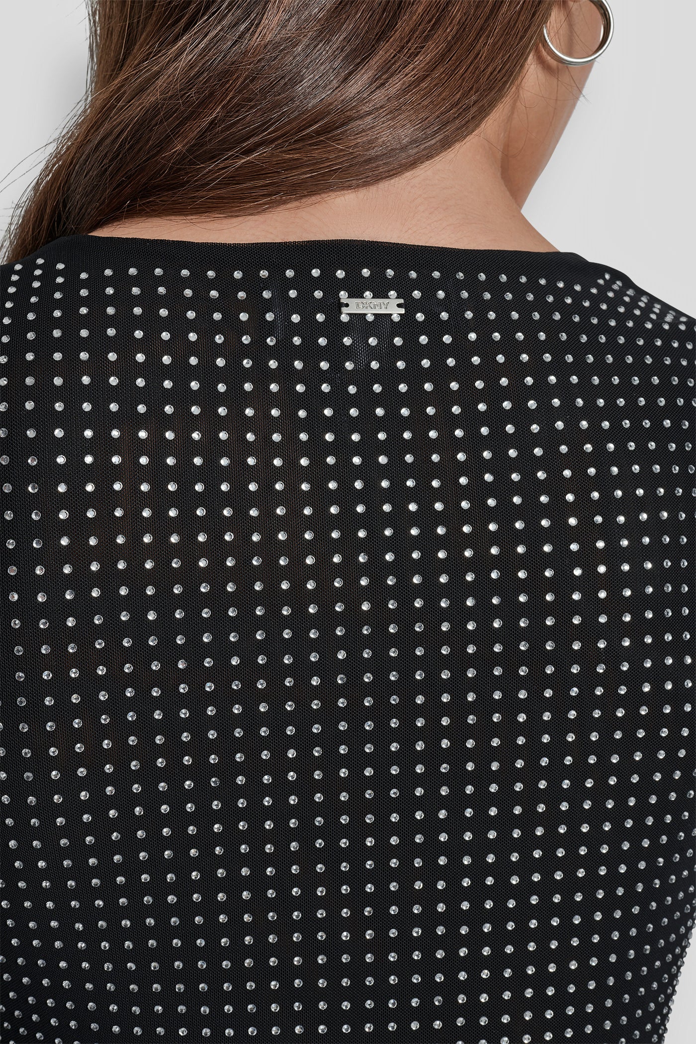 DOME STUDS MESH LONG SLEEVE DRESS - Image 8