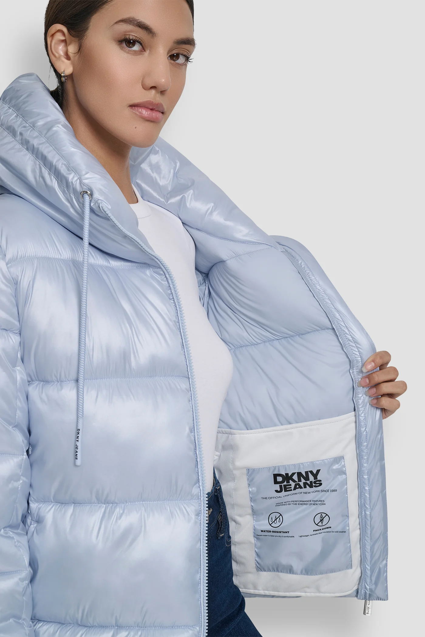 FUNNEL-NECK LIGHTWEIGHT PUFFER JACKET - Image 5