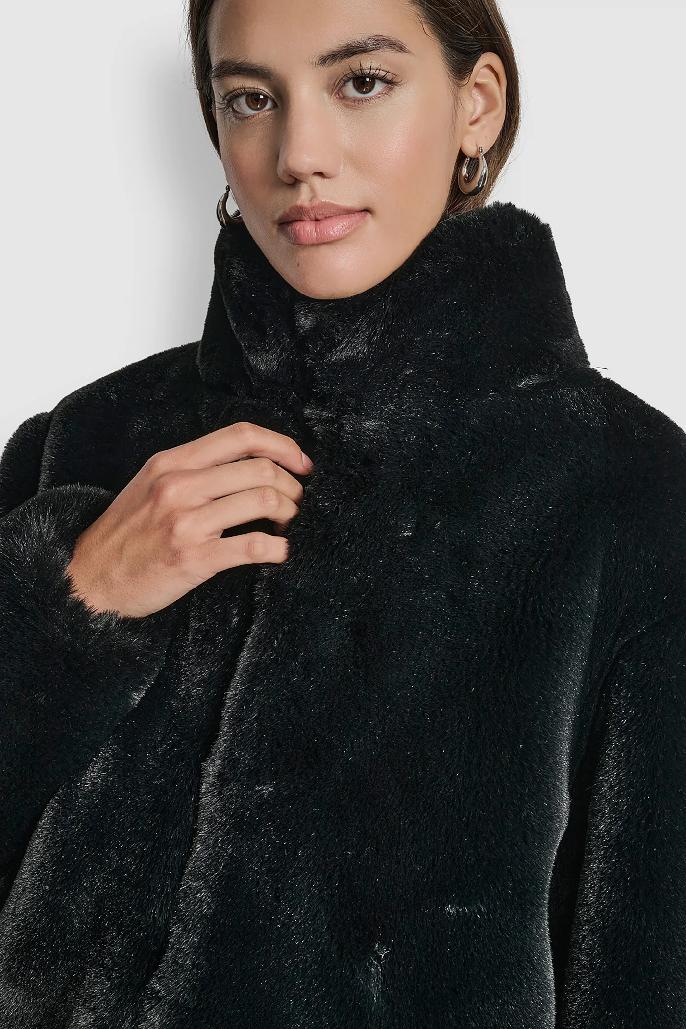 CROPPED FAUX FUR JACKET - Image 4