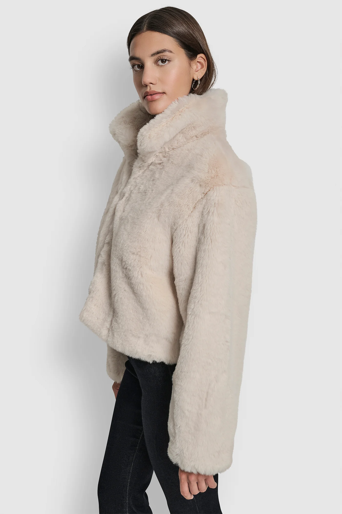 CROPPED FAUX FUR JACKET - Image 3