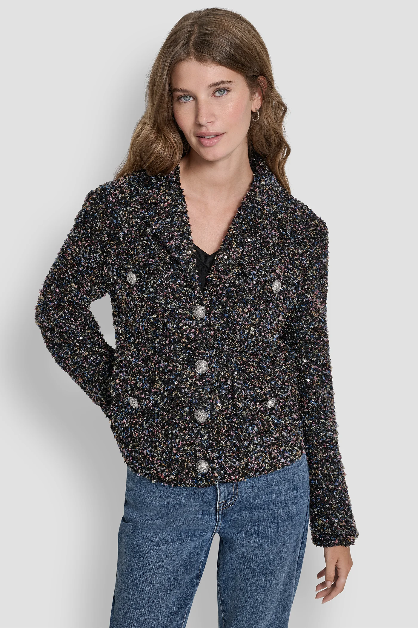 BUTTON FRONT JACKET WITH UTILITY POCKETS