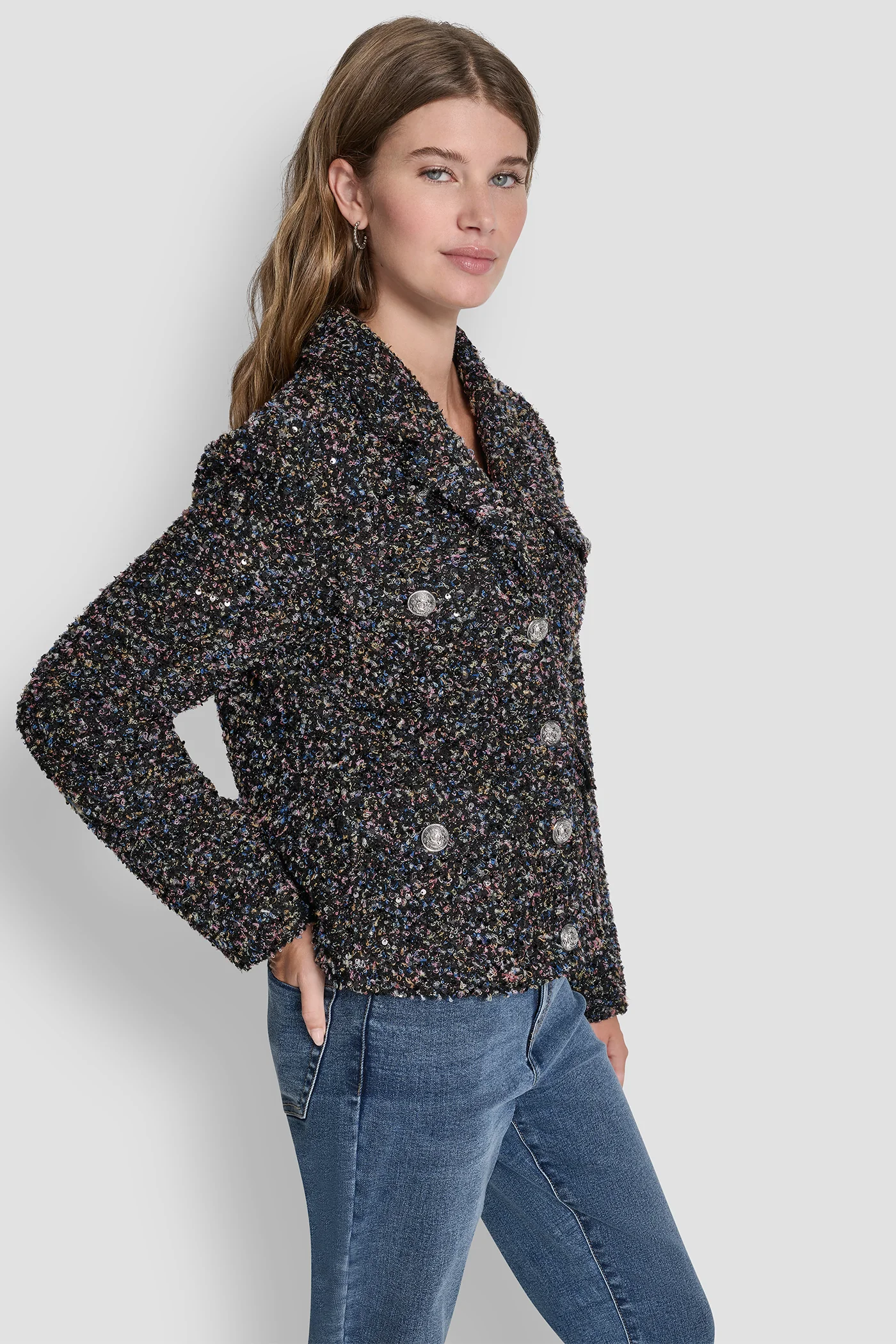 BUTTON FRONT JACKET WITH UTILITY POCKETS - Image 3