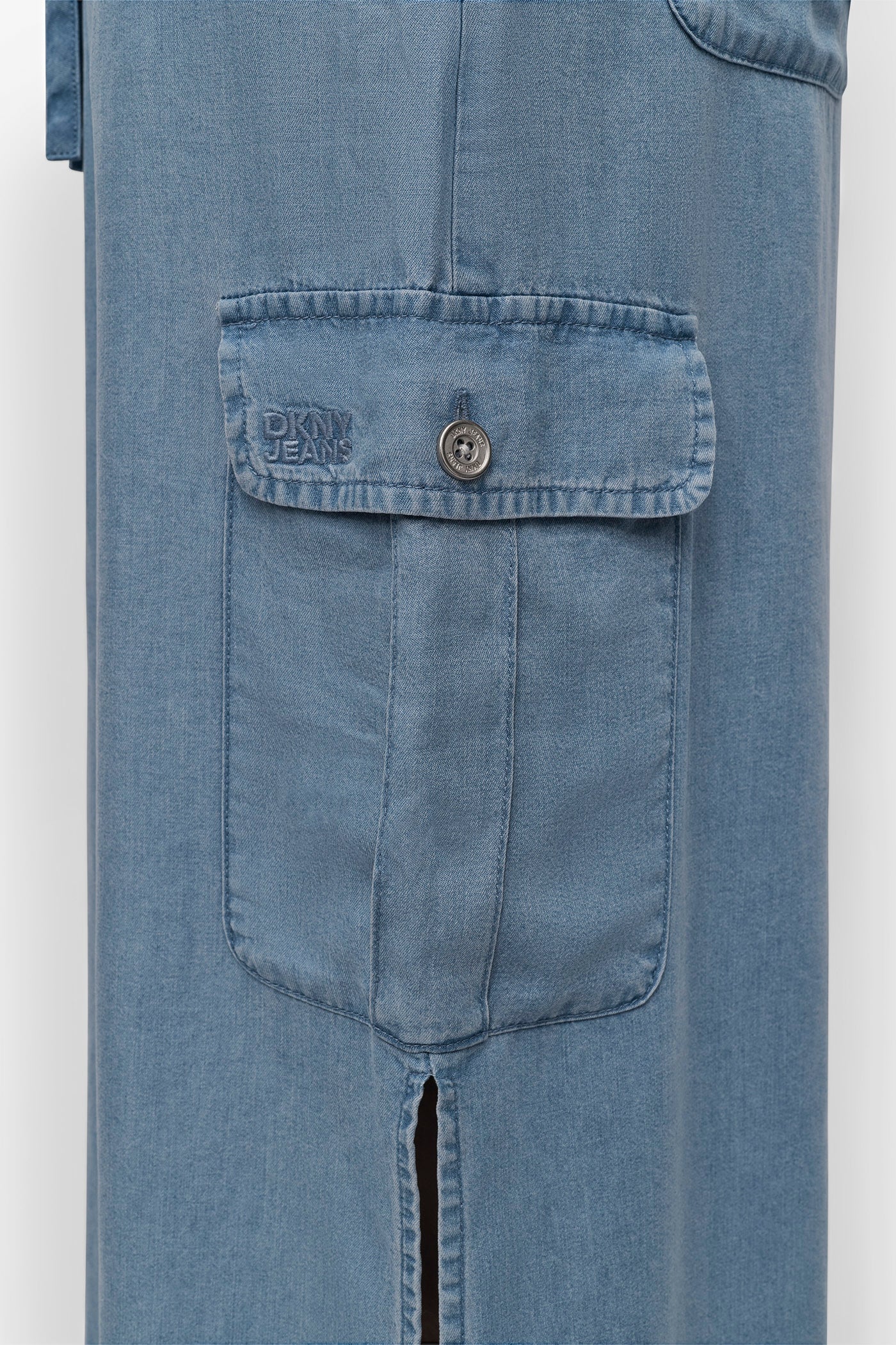GARMENT DYE TIE WAIST CARGO SKIRT - Image 5