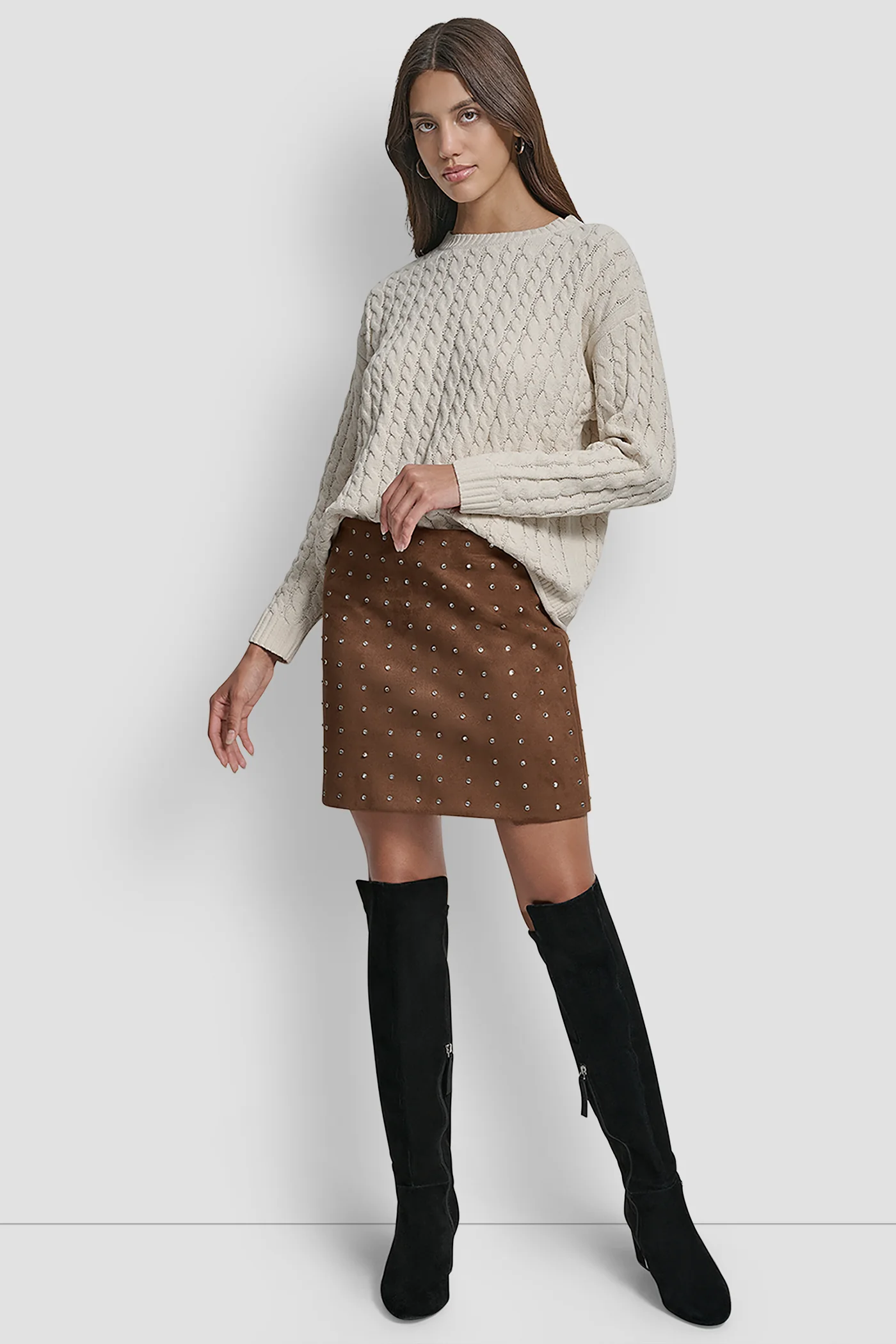 EMBELLISHED FAUX SUEDE MINI SKIRT - Image 5