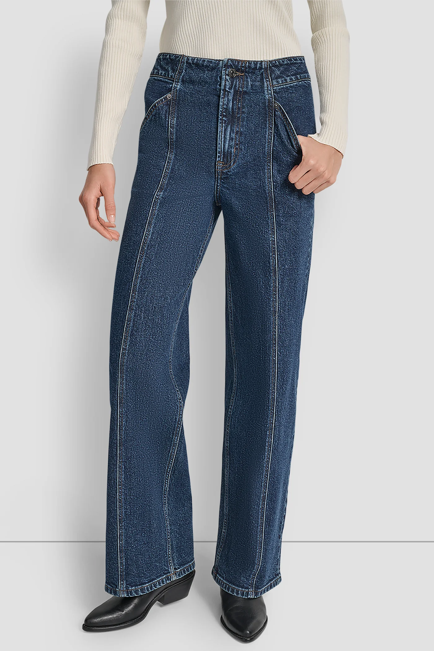 HIGH RISE SEAMED UTILITY WIDE LEG 32 INCH INSEAM