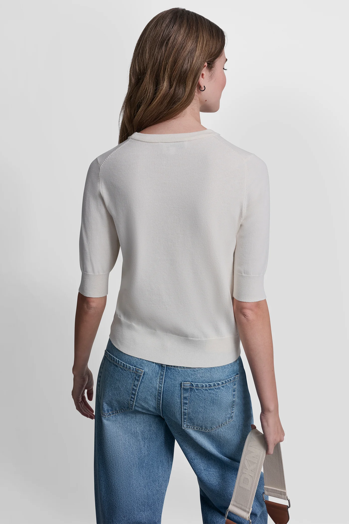 ELBOW SLEEVE CREW NECK SWEATER - Image 2