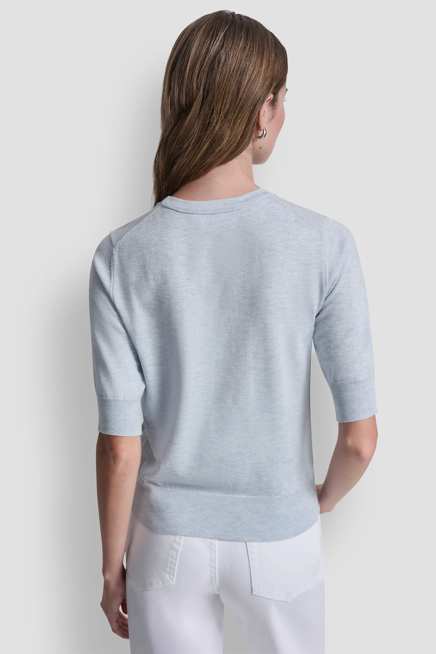 ELBOW SLEEVE CREW NECK SWEATER - Image 2