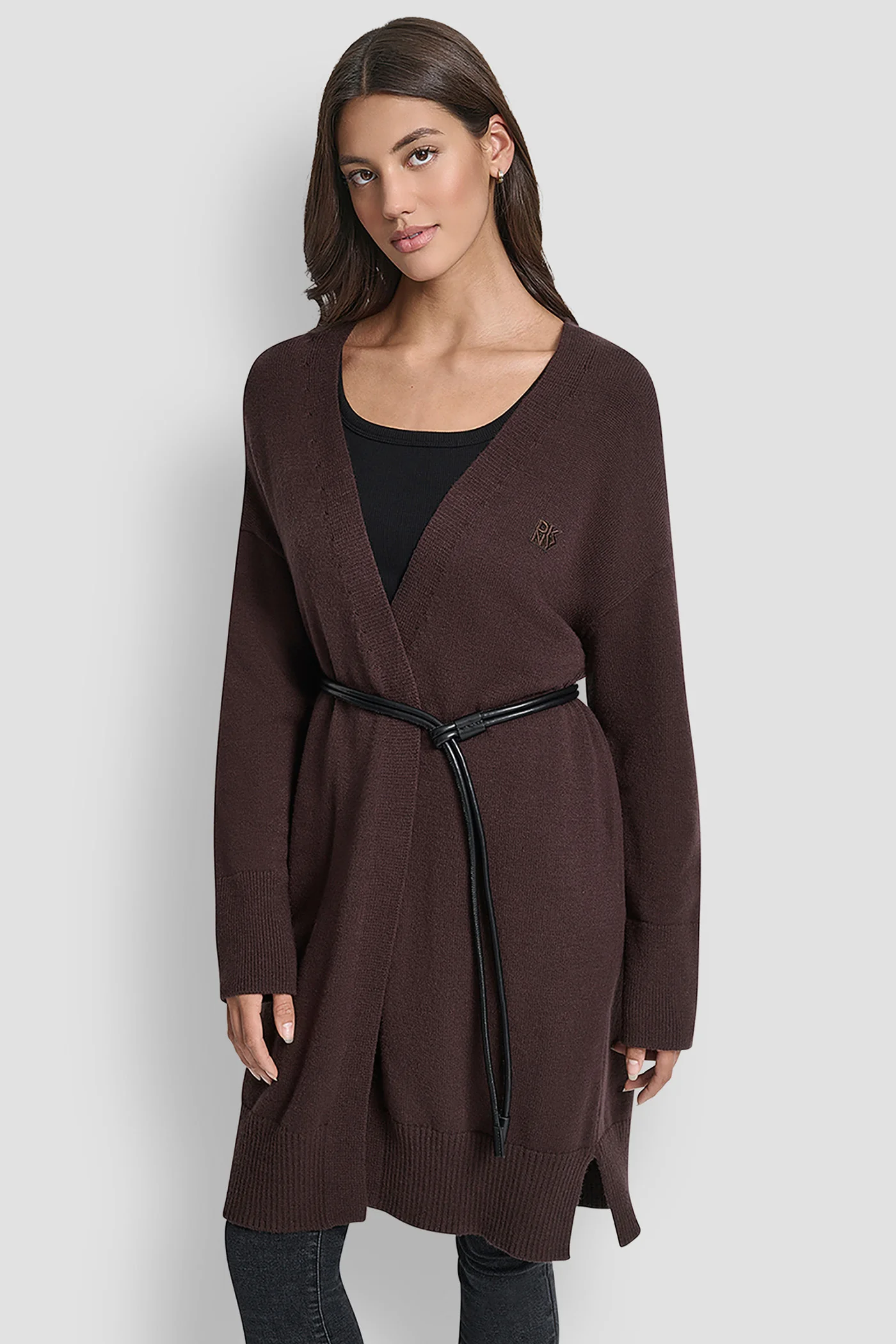 BELTED LOGO-EMBELLISHED CARDIGAN - Image 3