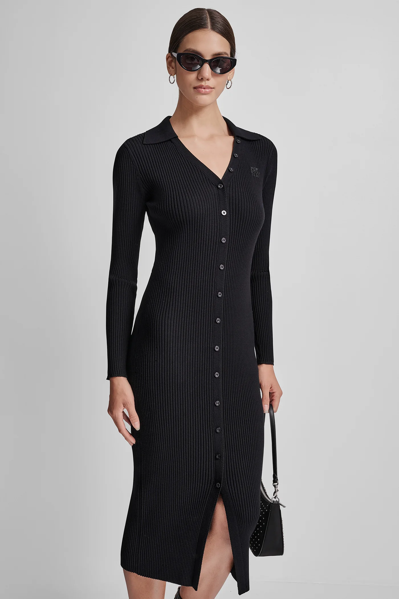 RIB-KNIT MIDI POLO DRESS - Image 5