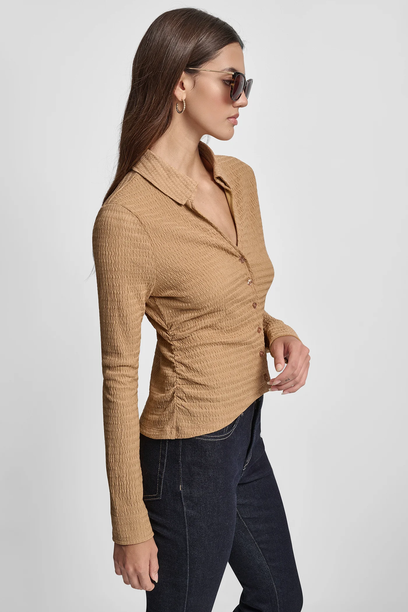 RIPPLE LACE VNECK SHIRT - Image 3