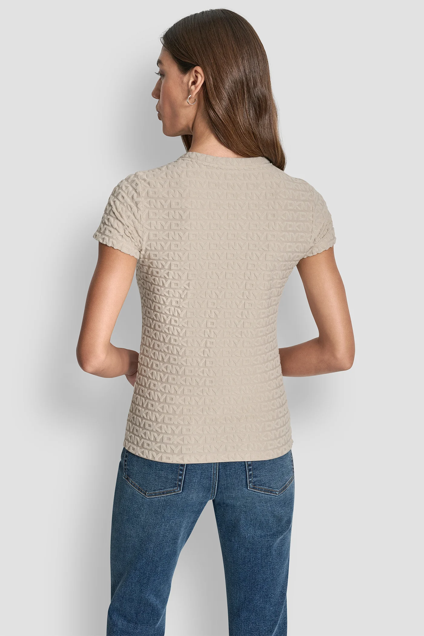 LOGO JACQUARD SHORT SLEEVE CREW NECK TEE - Image 2