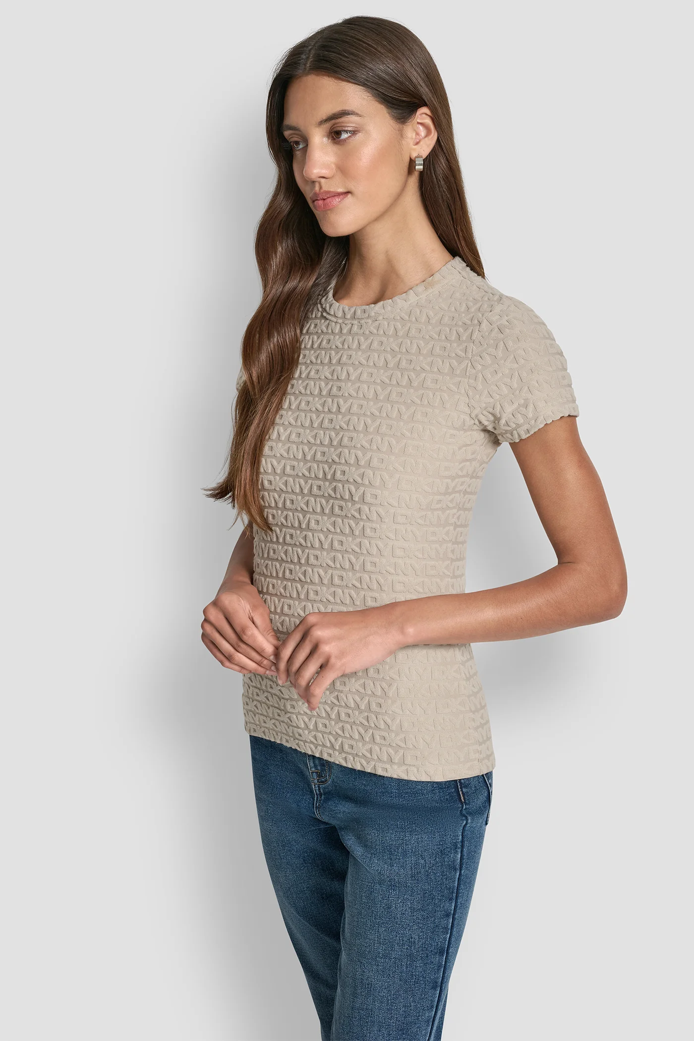 LOGO JACQUARD SHORT SLEEVE CREW NECK TEE - Image 5
