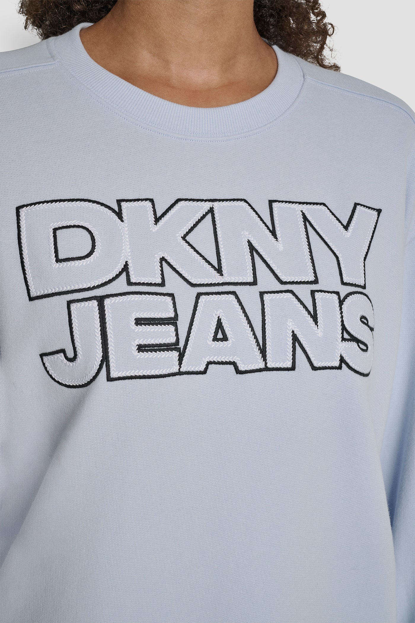 DKNY JEANS CHAINSTITCH OUTLINE LOGO SWEATSHIRT - Image 3