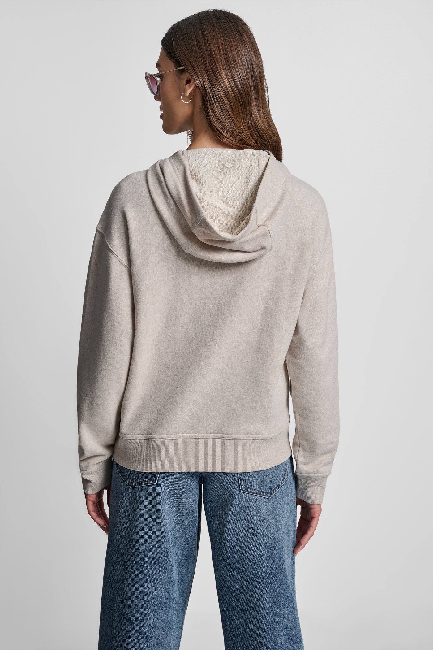 DKNY JEANS SATIN APPLIQUE CHAINSTITCH LOGO SWEATSHIRT - Image 2