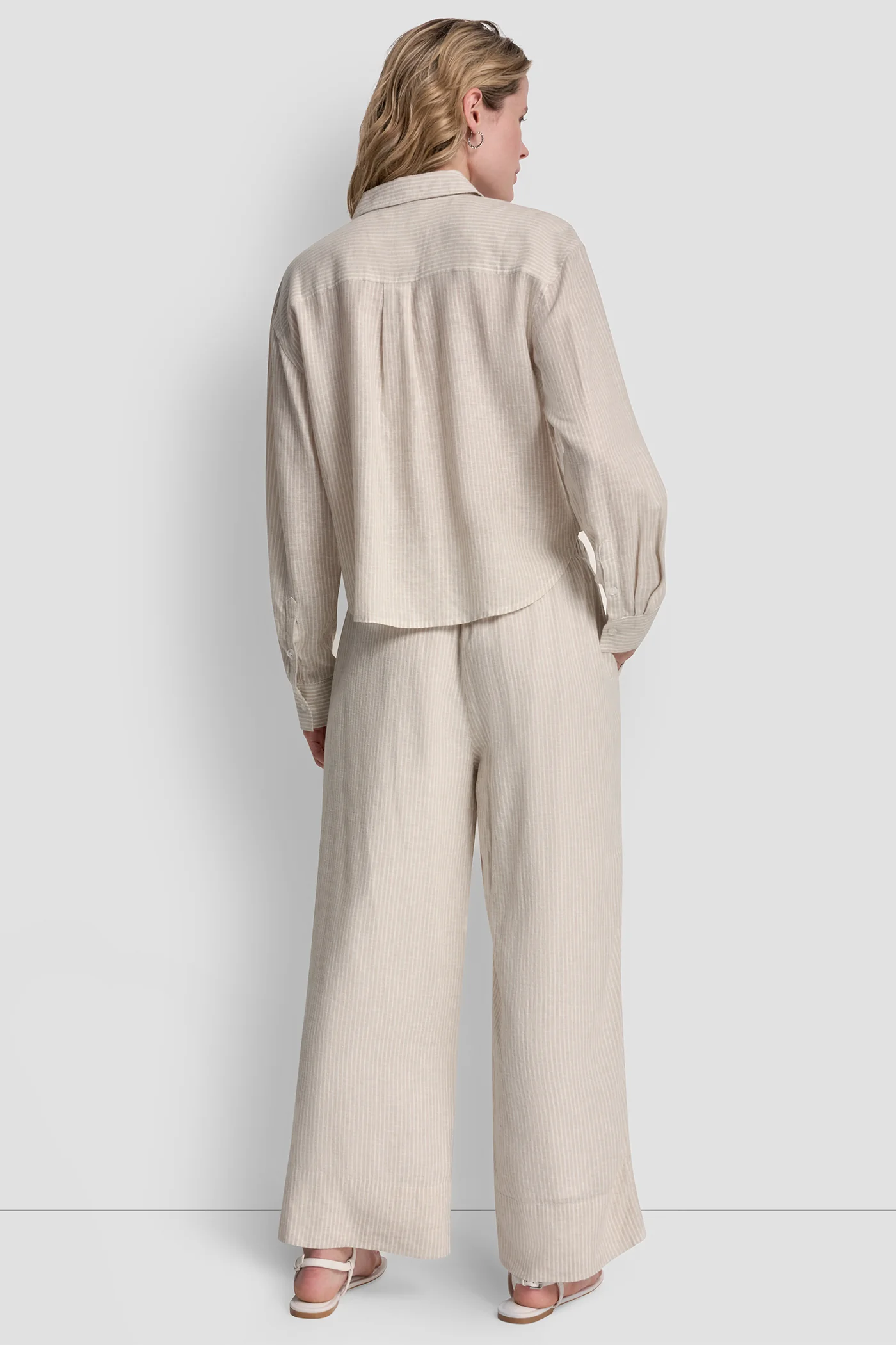 LINEN-BLEND BUTTON FRONT SHIRT - Image 5