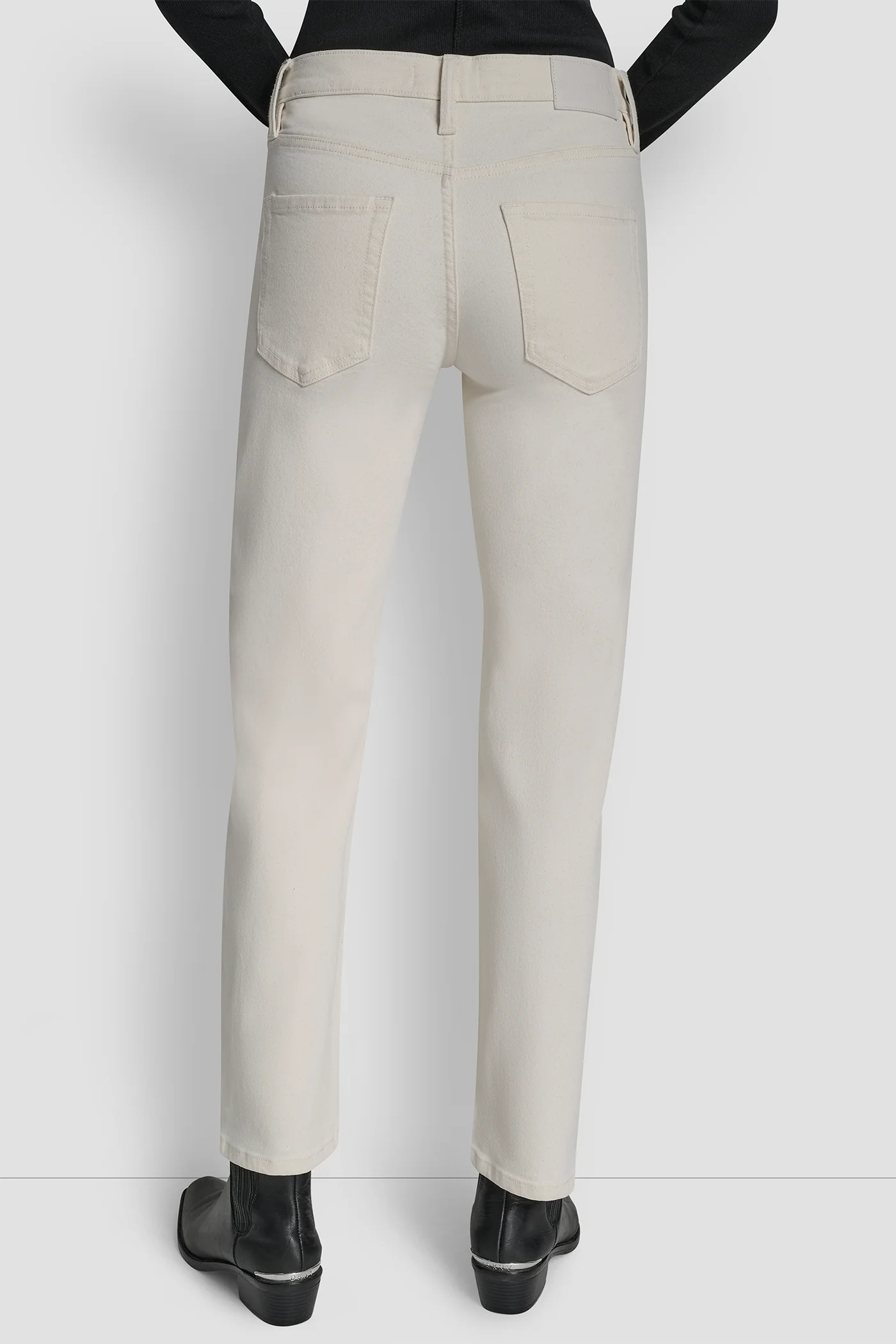 MID RISE CLASSIC STRAIGHT WITH MINI RHINESTONES - Image 2
