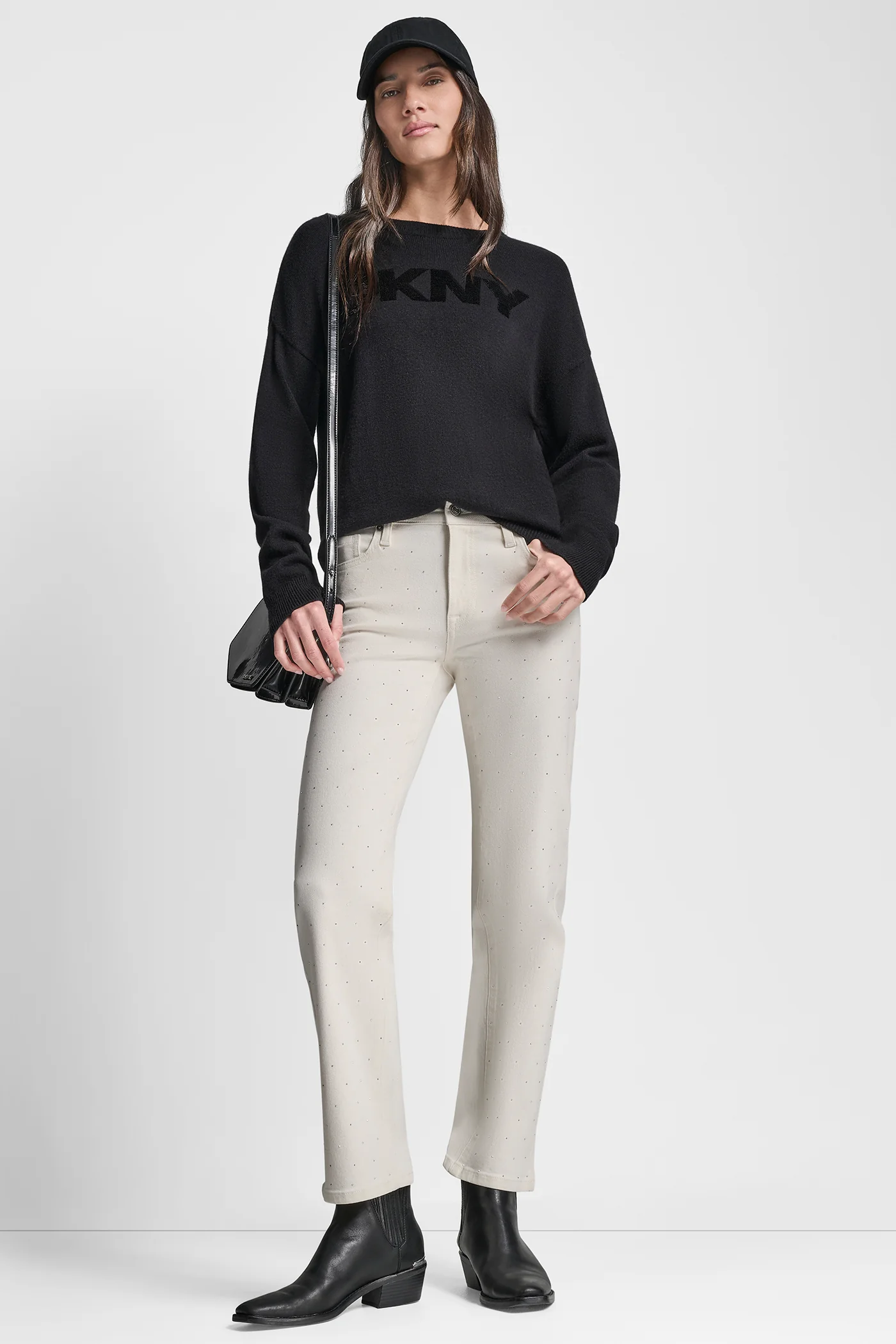 MID RISE CLASSIC STRAIGHT WITH MINI RHINESTONES - Image 3