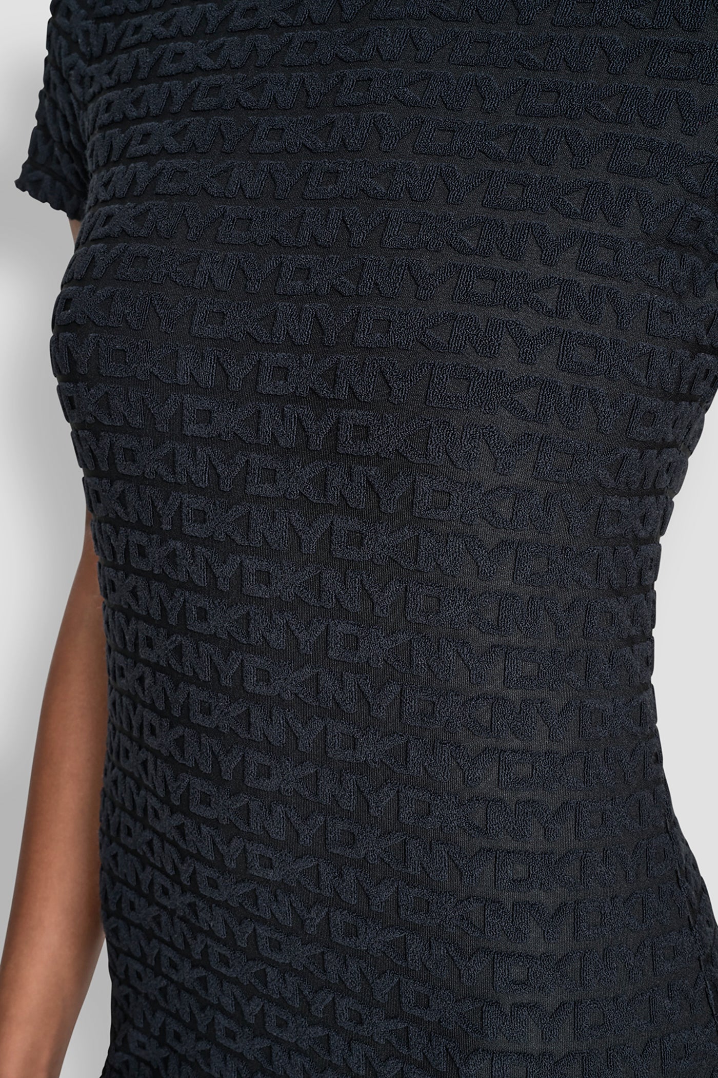 LOGO JACQUARD CREW NECK DRESS - Image 4