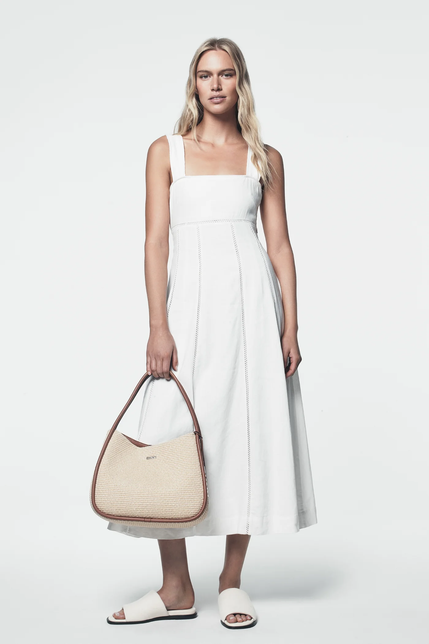 SEAMED TANK DRESS WITH TIE BACK - Image 10