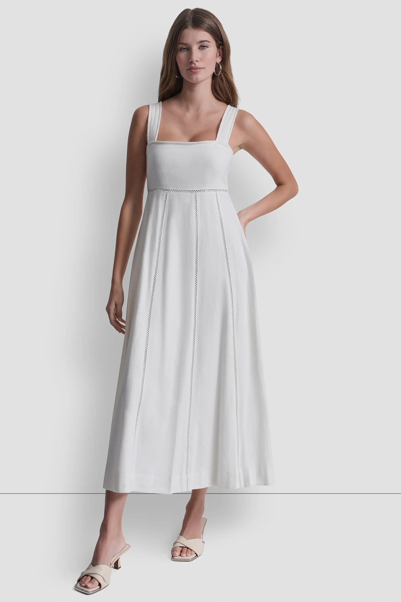 SEAMED TANK DRESS WITH TIE BACK - Image 4