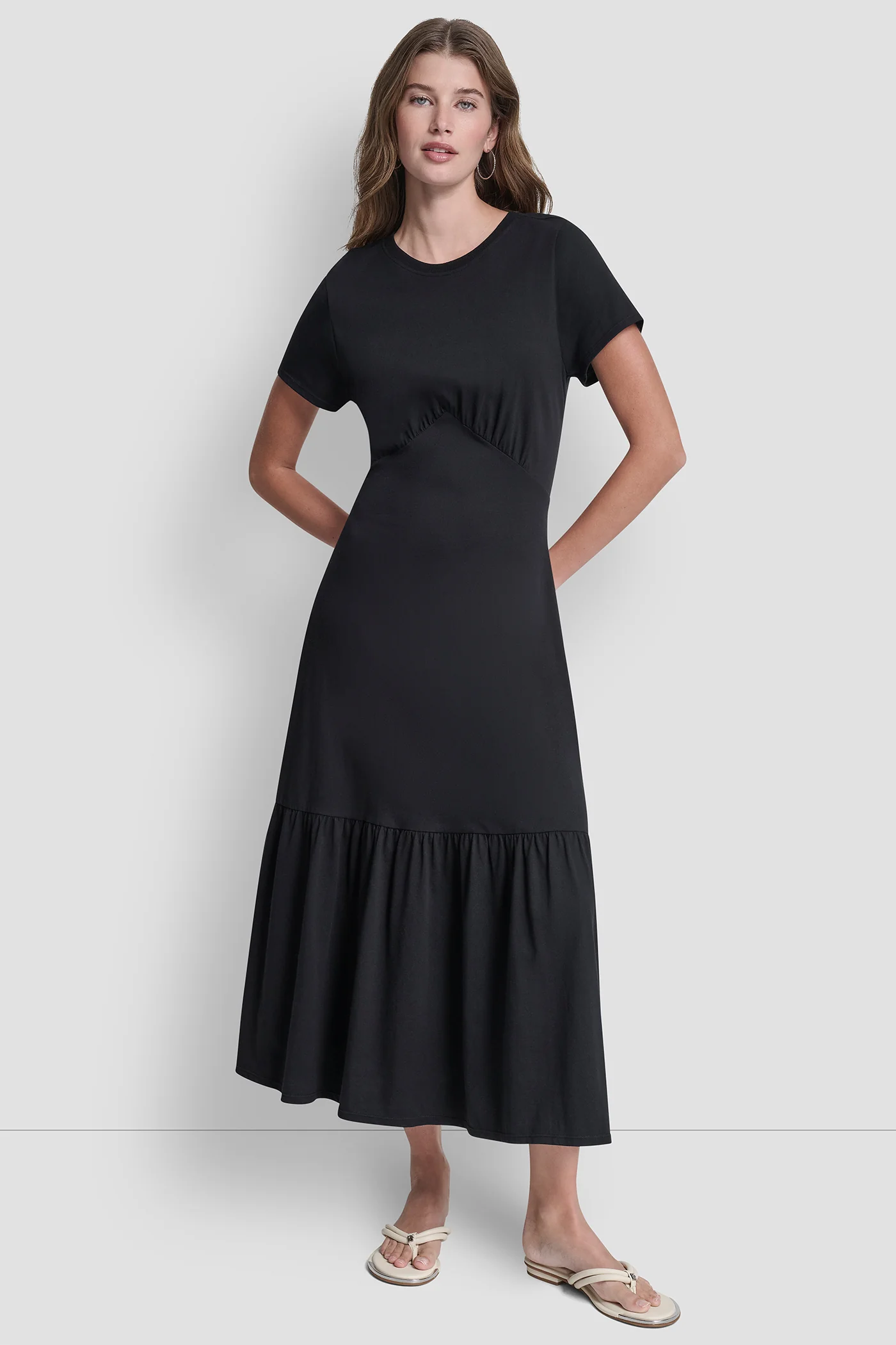 RUCHED BODICE TIERED MAXI DRESS - Image 4