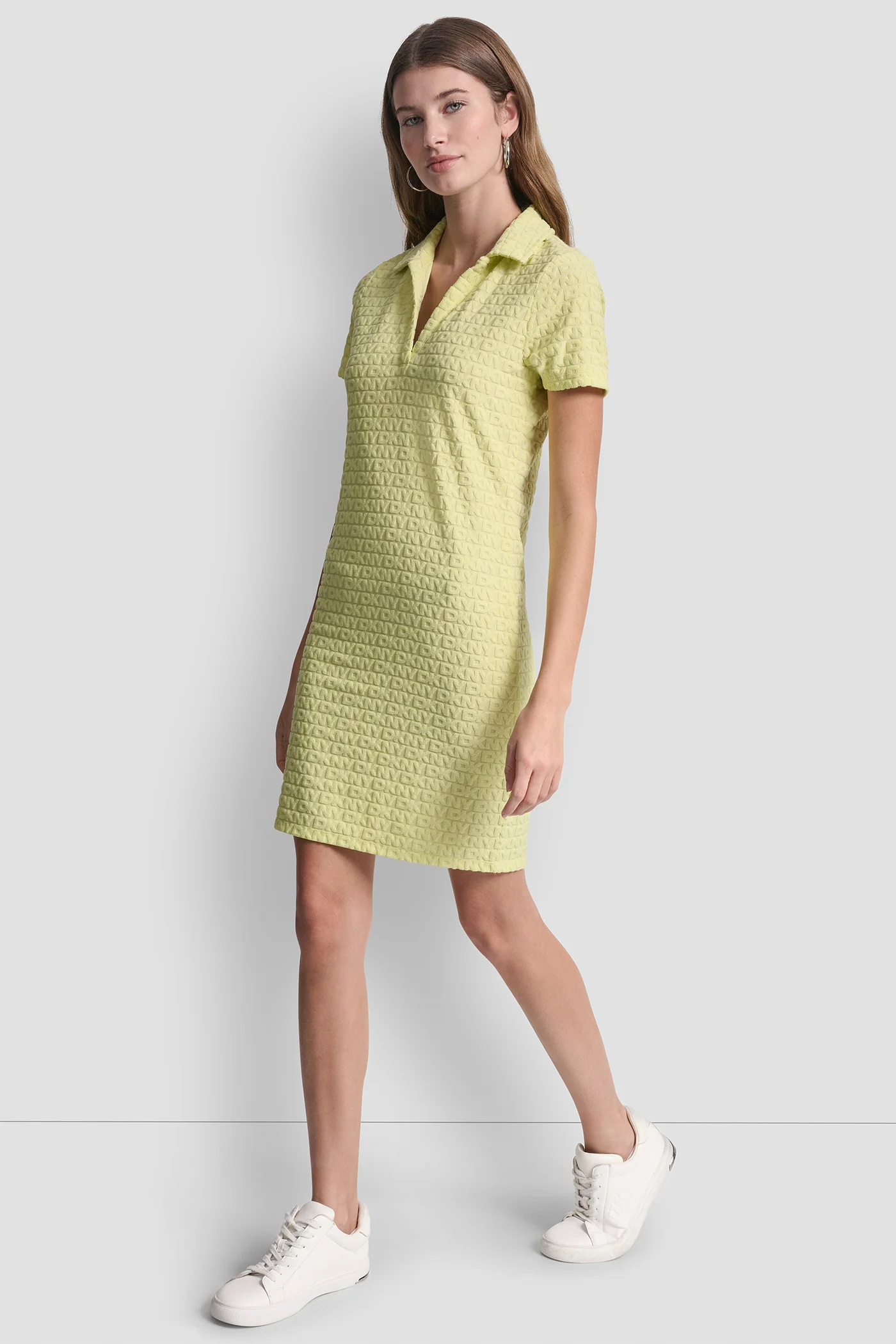 LOGO JACQUARD POLO DRESS - Image 6