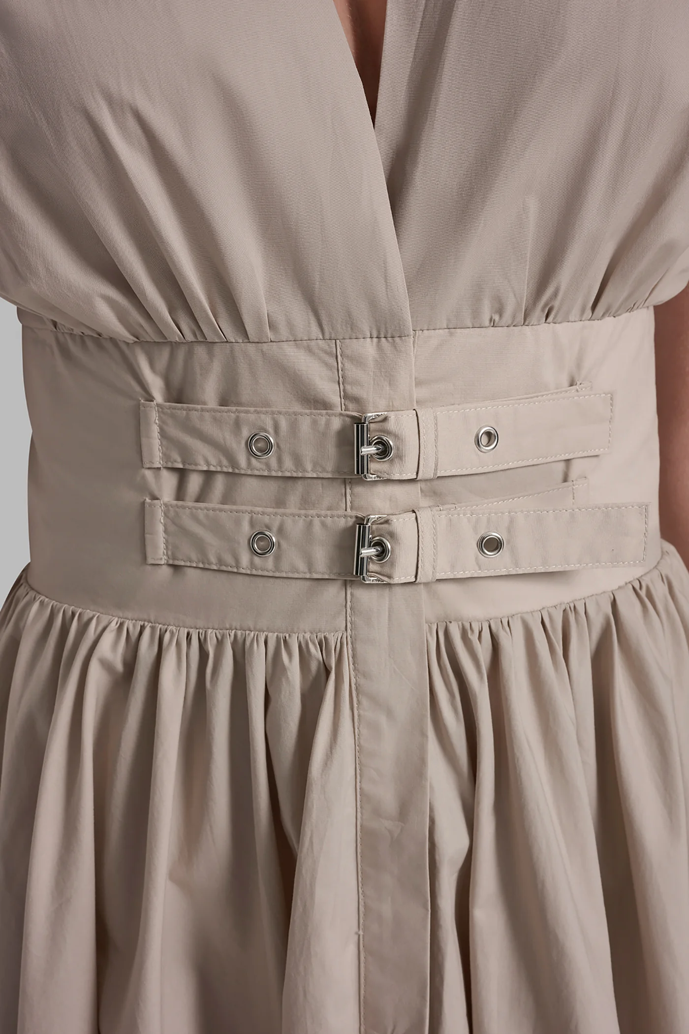 SMOCKED MIDI DRESS WITH BUCKLE - Image 7