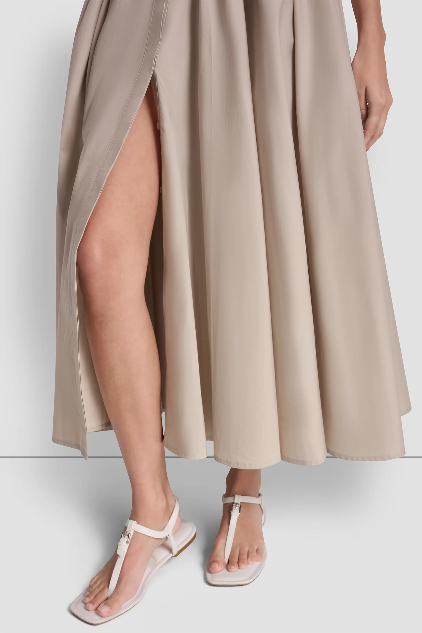 SMOCKED MIDI DRESS WITH BUCKLE - Image 8