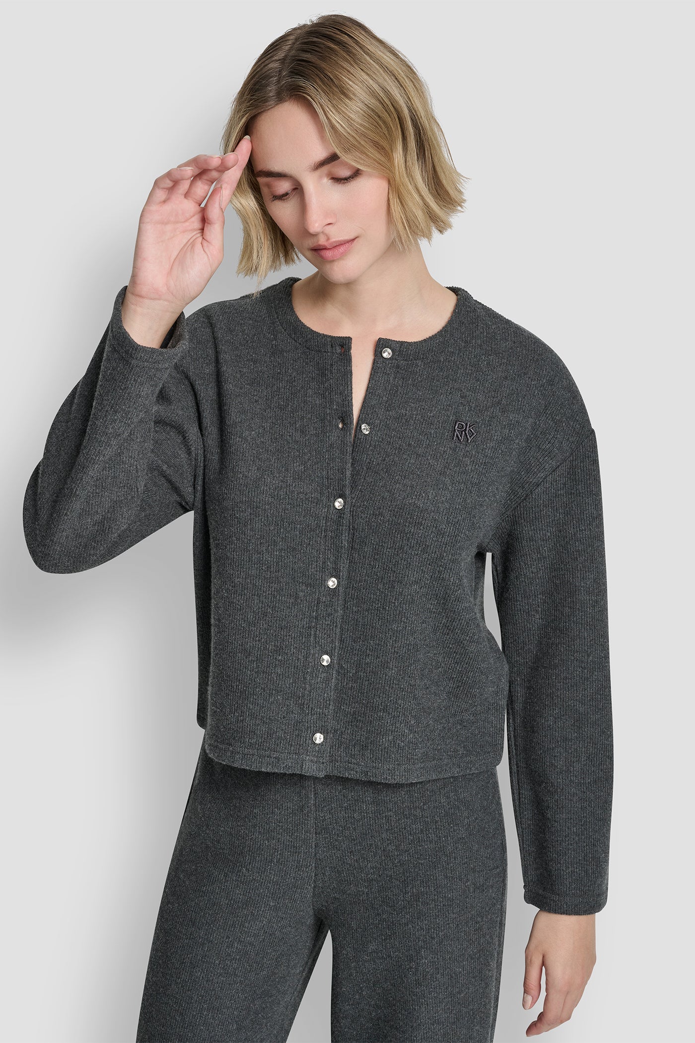 BUTTON FRONT SLEEVE CARDIGAN