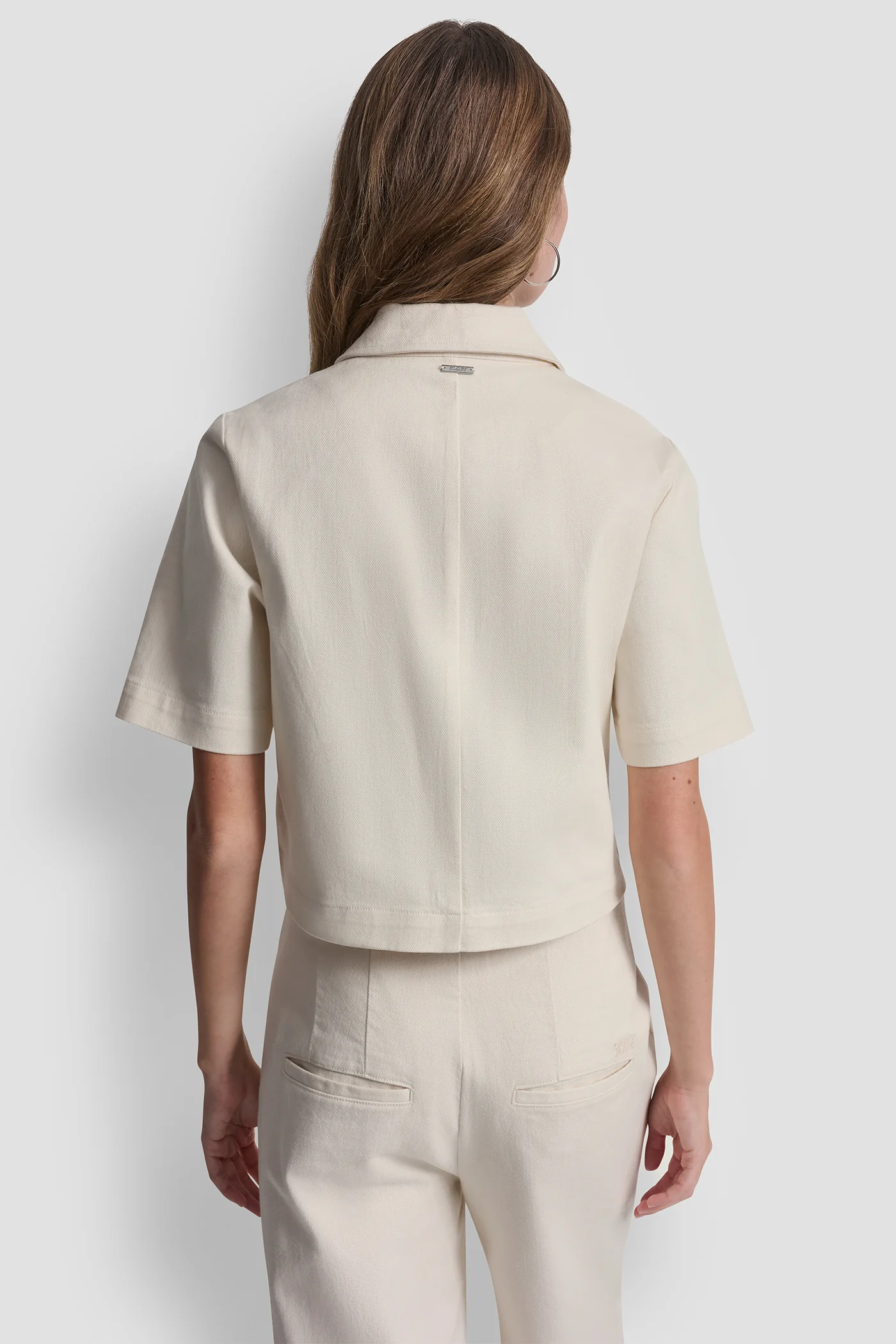 TEXTURE TWILL BUTTON-FRONT SHIRT - Image 2