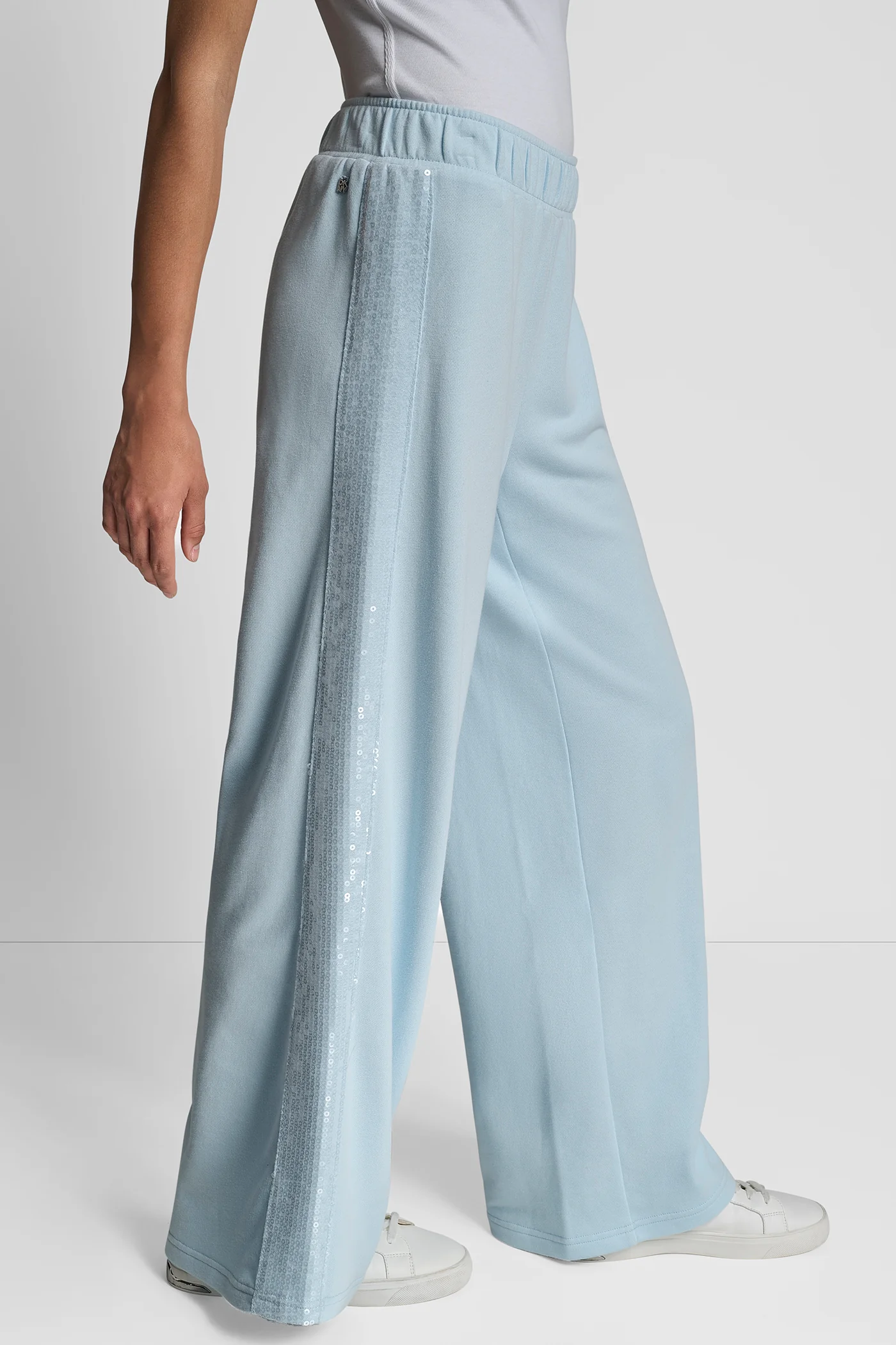 SEQUIN STRIPE WIDE LEG PANT - Image 4