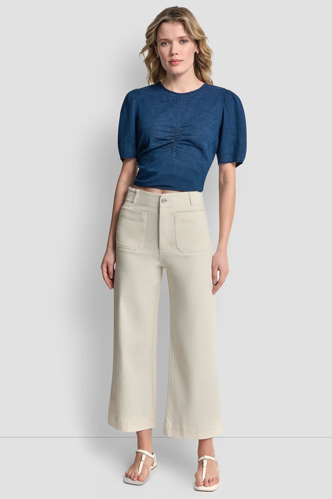 HIGH-RISE CROPPED WIDE LEG PANTS - Image 5