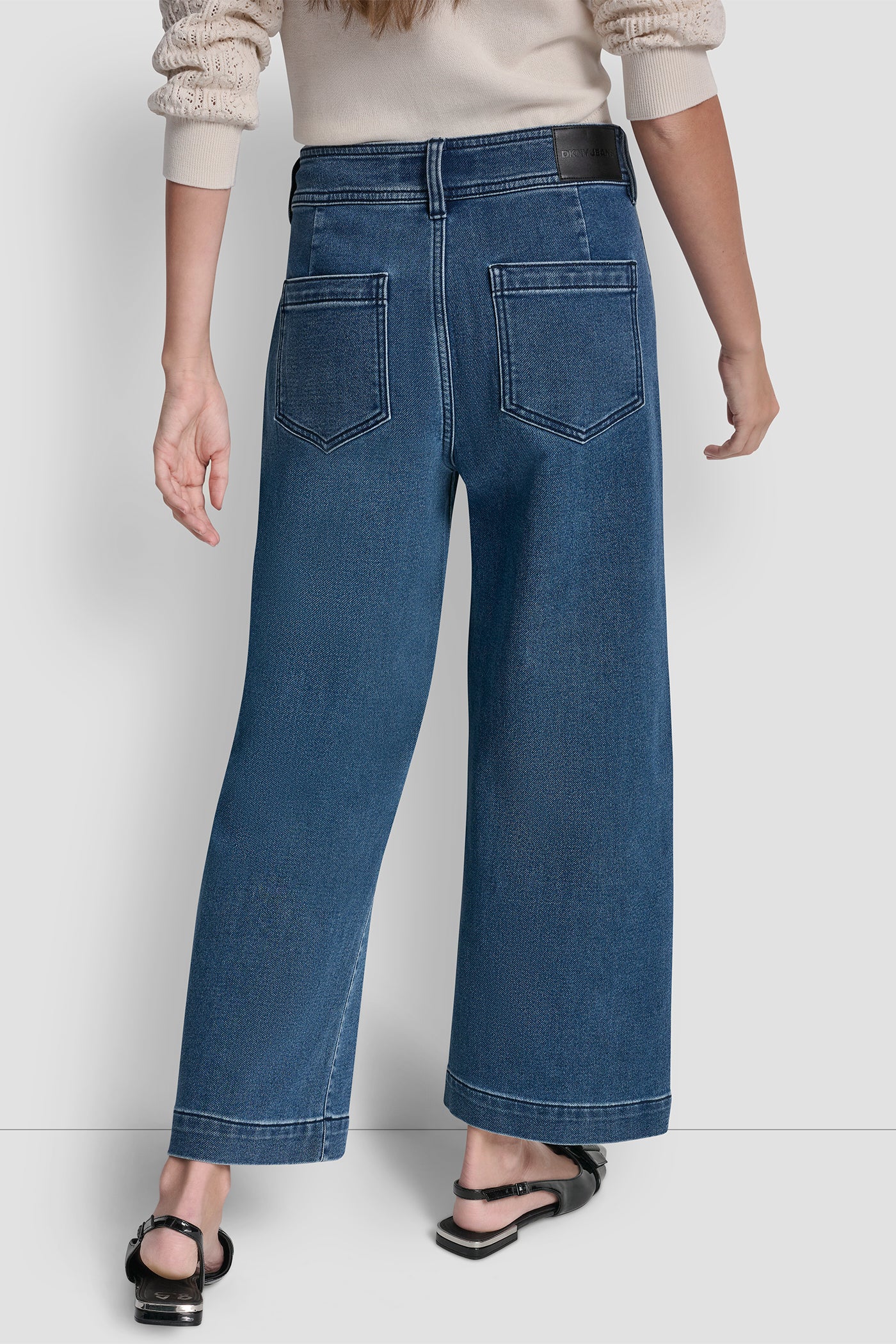 INDIGO TERRY CROPPED WIDE LEG - Image 2