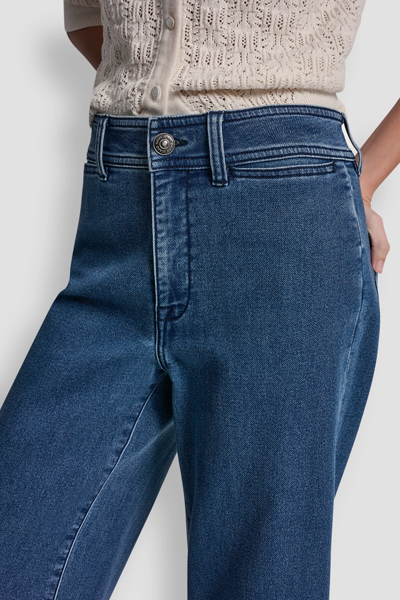 INDIGO TERRY CROPPED WIDE LEG - Image 5