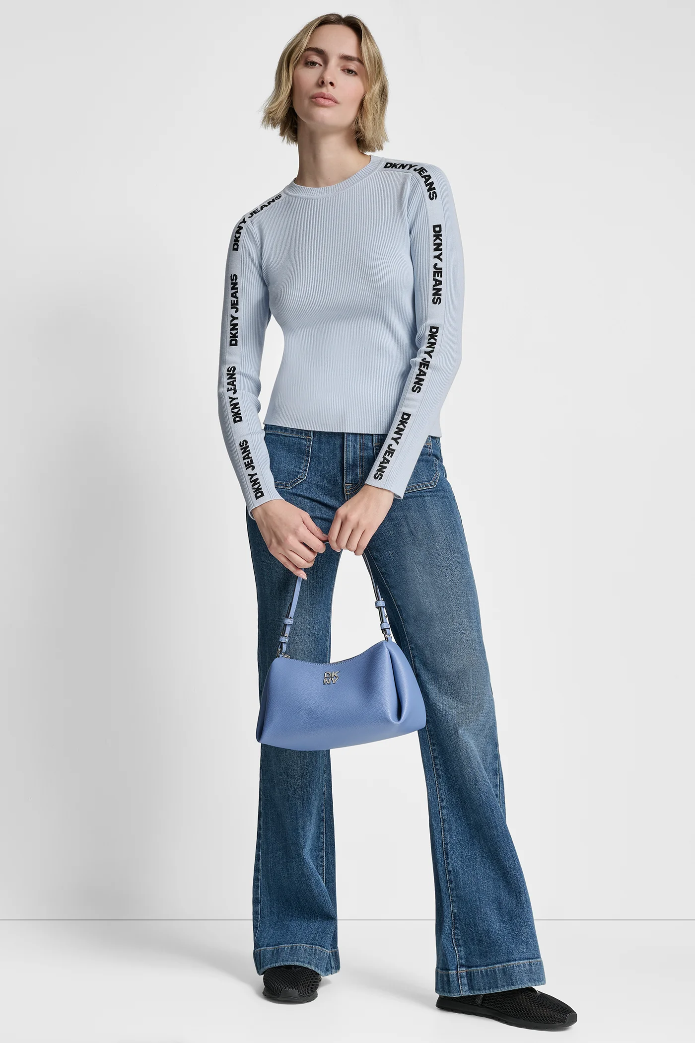 LONG SLEEVE LOGO TRIM SWEATER - Image 3